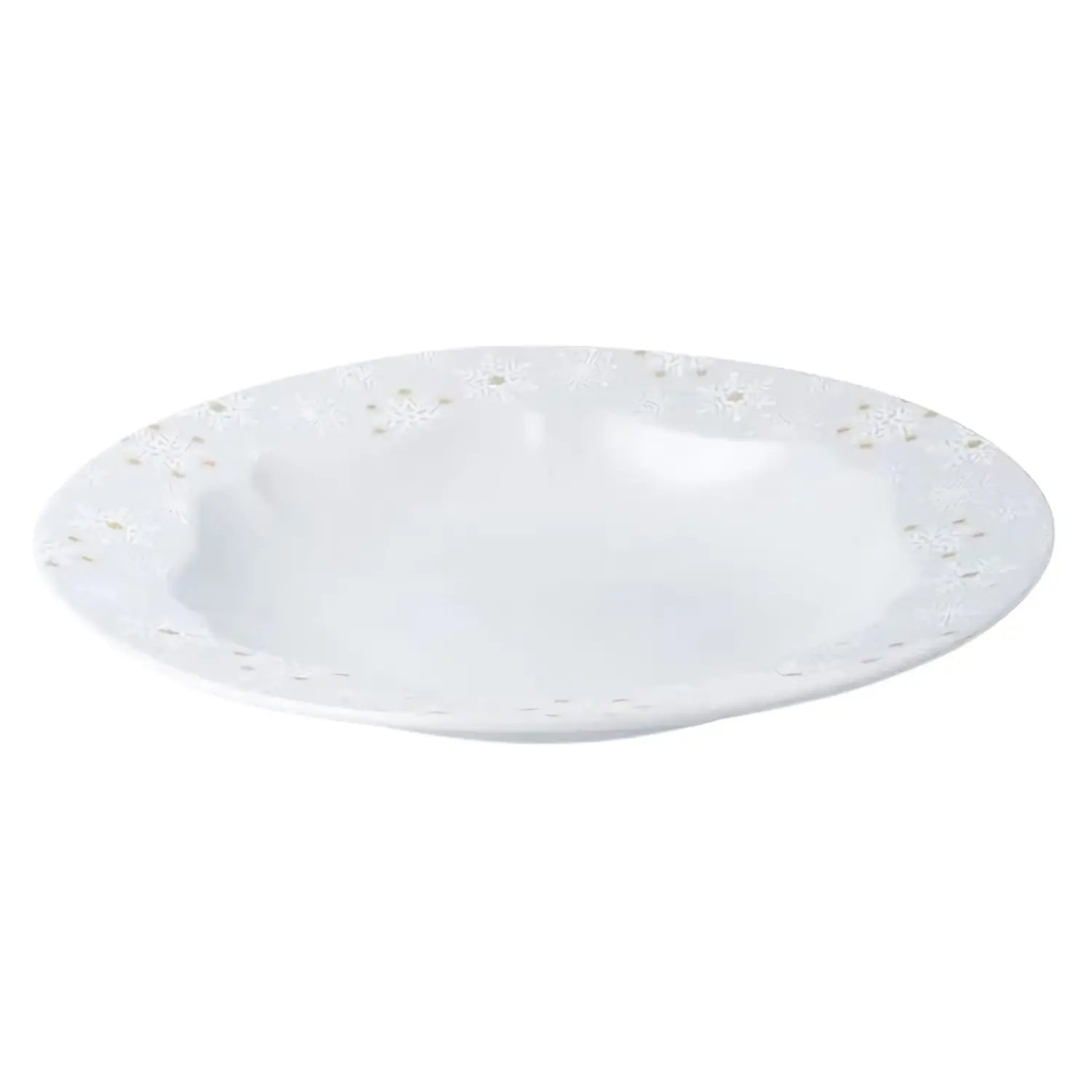 Premium Harekutani Yuki Kessho Porcelain Deep Plate - Elegant Japanese Dinnerware for Fine Dining, Restaurants & Special Occasions