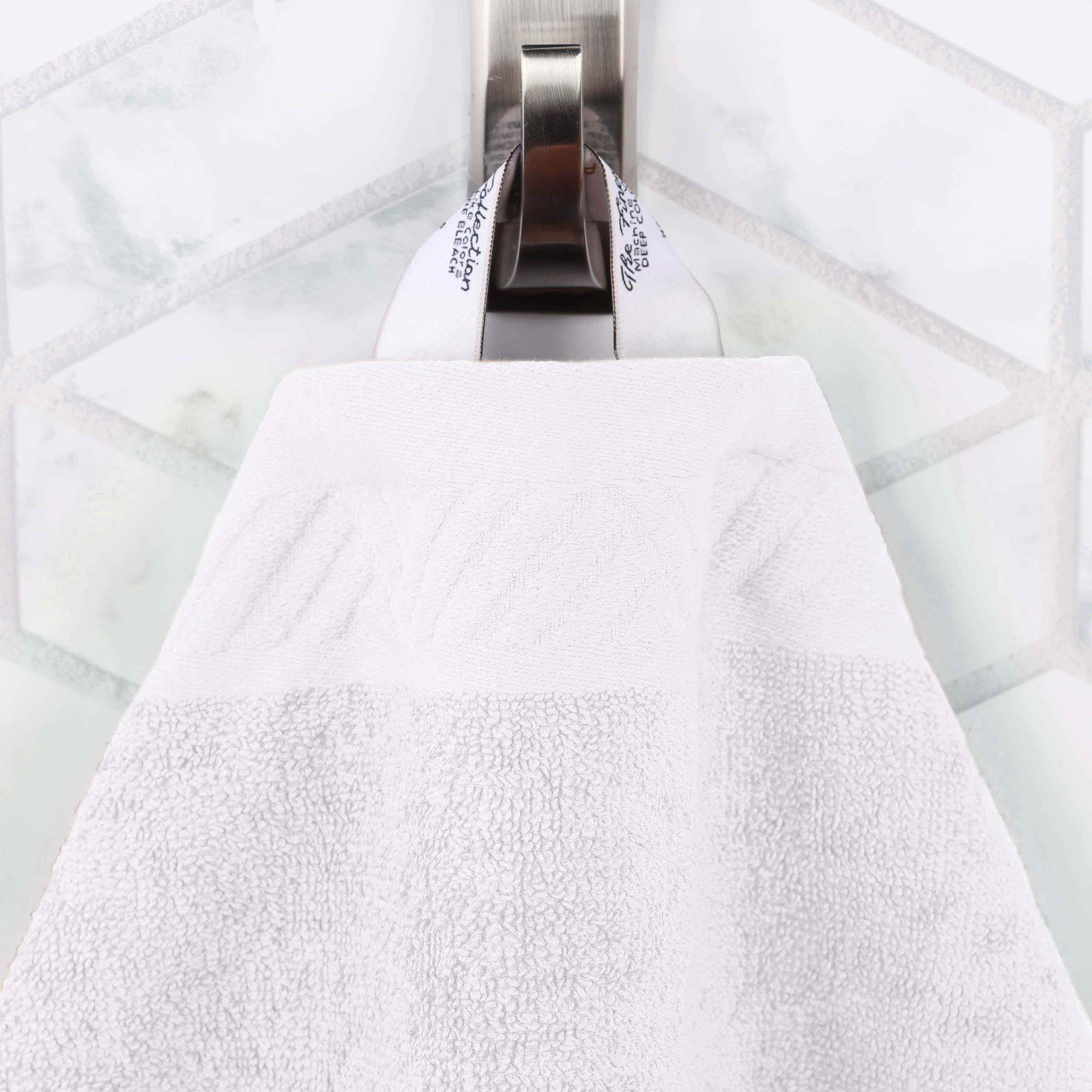 Luxury 6-Piece Egyptian Cotton Towel Set - Basketweave Jacquard & Solid Design - Ultra Soft & Absorbent Bath Towels for Spa, Hotel, or Home Use