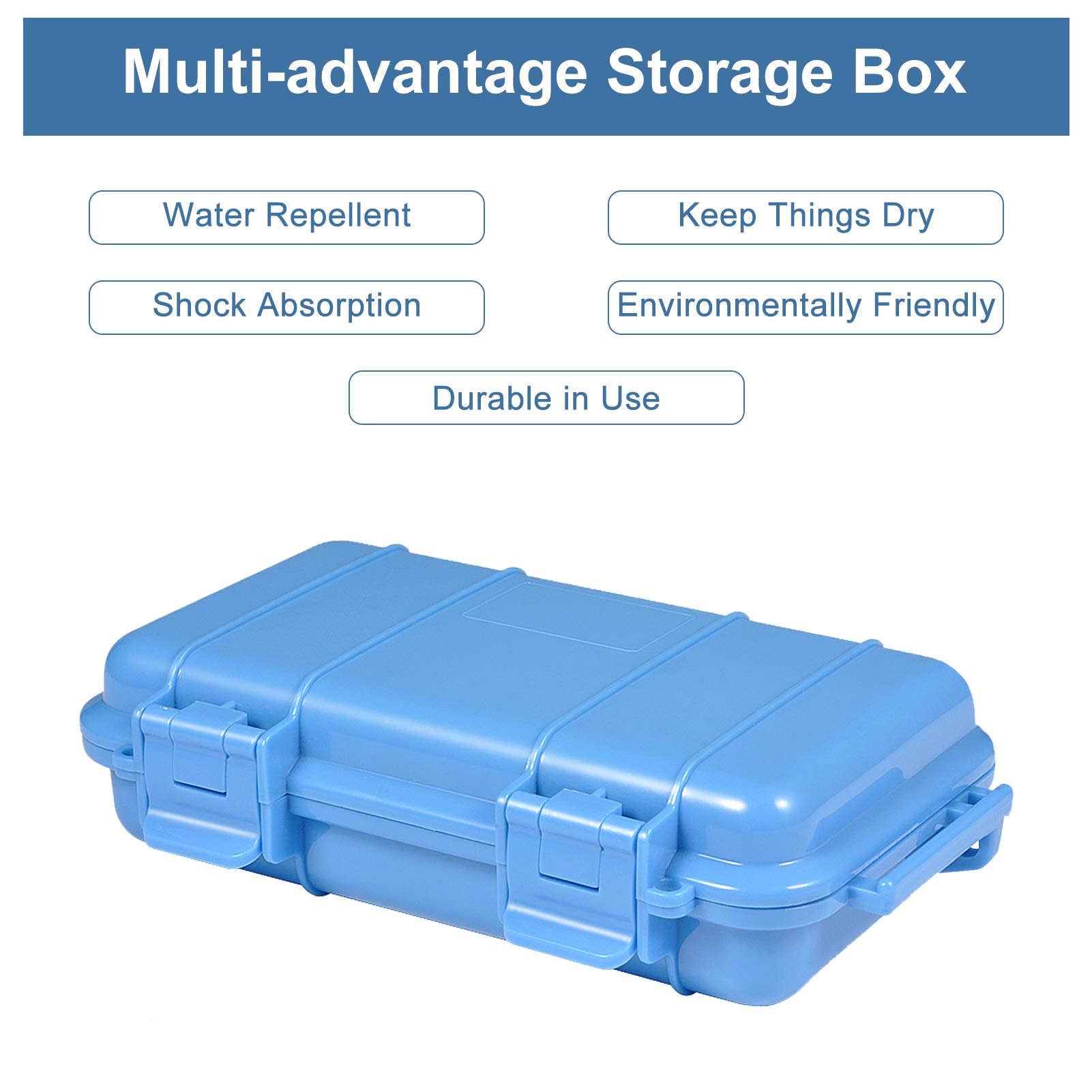 Waterproof Dry Box with U-Shape Buckles - Plastic Storage Case for Camping, Fishing, Boating & Outdoor Gear Protection | Portable Airtight Container for Electronics, Documents & Valuables