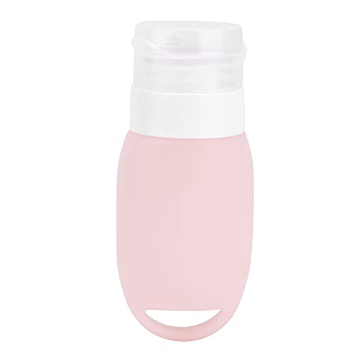 Portable Silicone Travel Bottles for Shampoo & Lotion - Leak Proof Empty Containers for Toiletries | Perfect for Outdoor Adventures, Gym, Air Travel & Home Use (Pink)