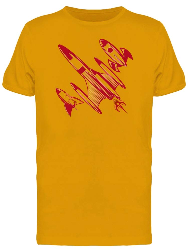 Vintage Red Rockets Graphic T-Shirt for Men - Casual Retro Style Tee for Everyday Wear, Street Fashion & Urban Outfits