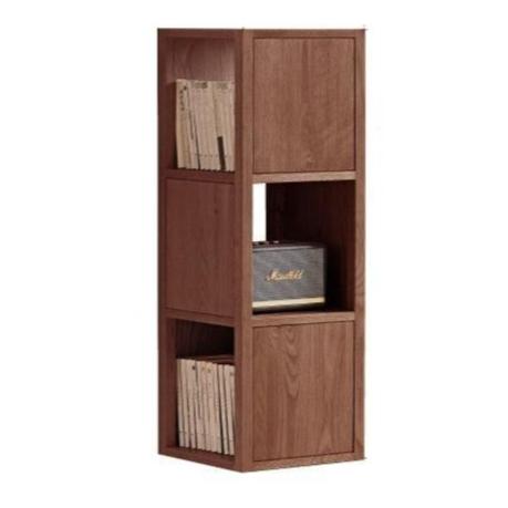 Oak Solid Wood Nordic Corner Bookcase - Modern Bookshelf for Living Room, Bedroom & Office - Space-Saving Storage Solution for Books, Decor & Essentials