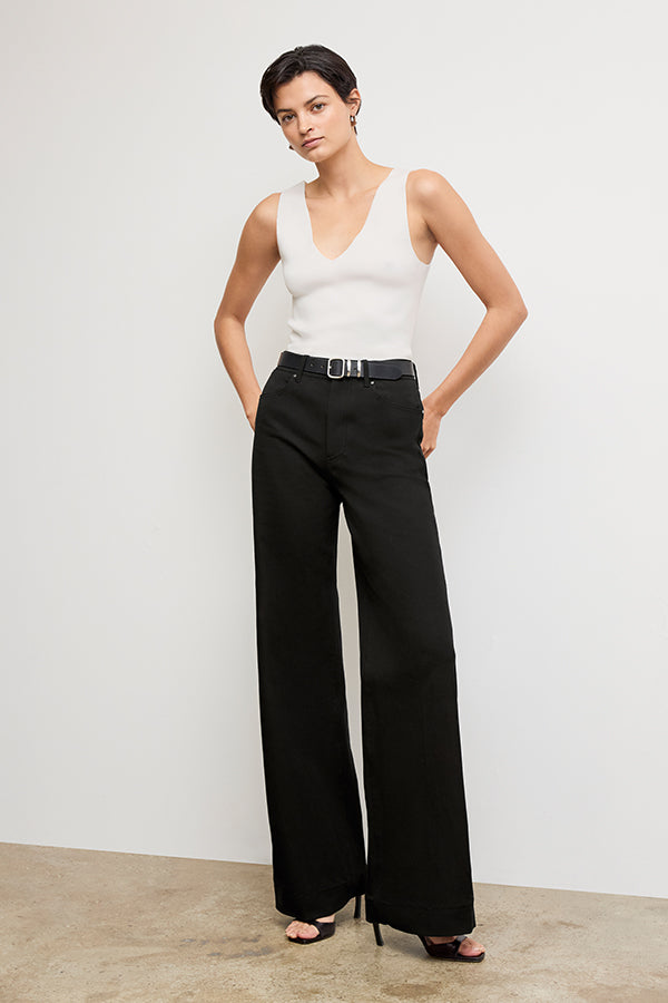 Milo Wide Leg Eco-Friendly Jeans - Better Than Denim in Black | Sustainable Fashion for Women, Casual Wear & Everyday Comfort