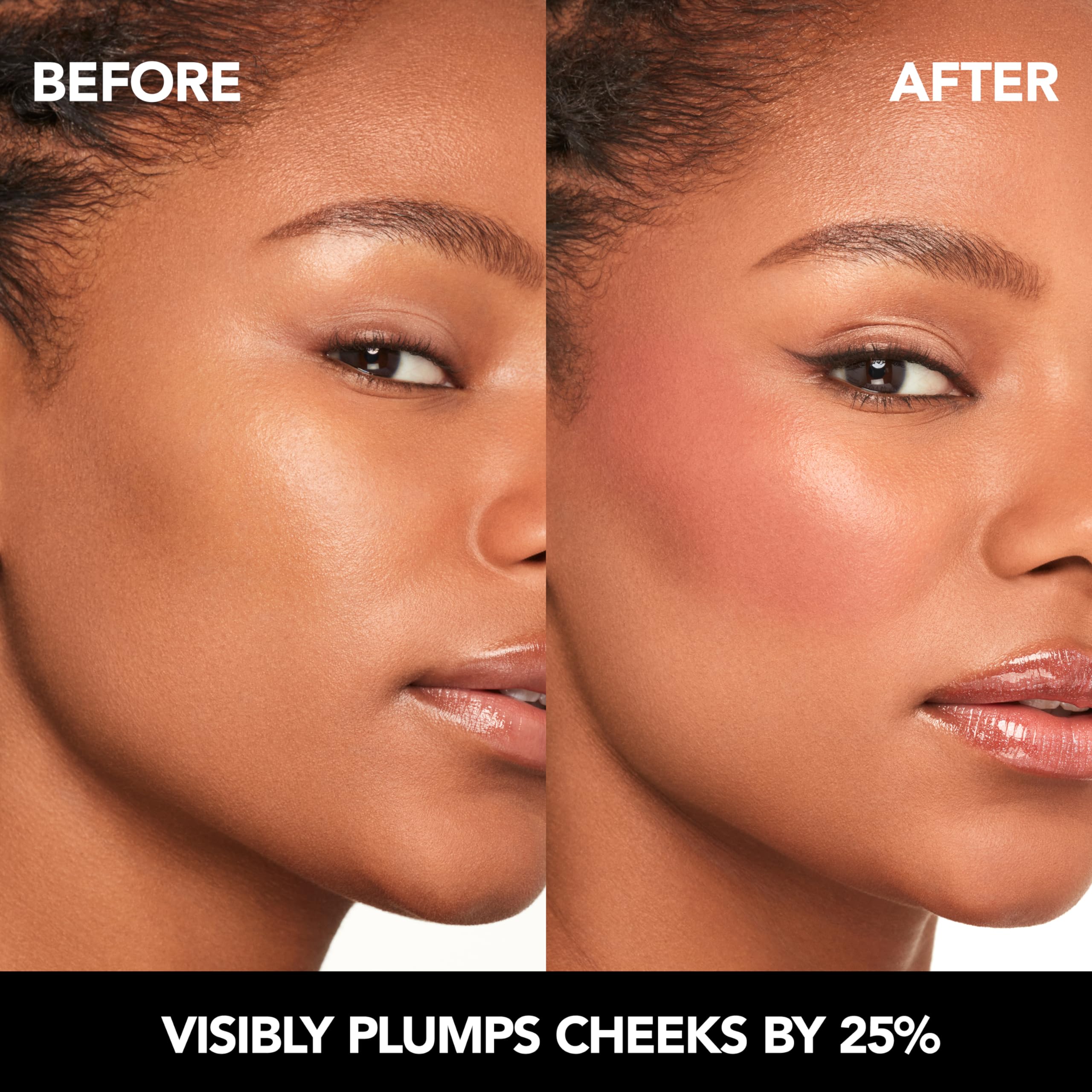 BUXOM Plump Shot Collagen-Infused Lip Serum & Peptide Plumping Cream Blush - Hydrating Lip Plumper & Cheek Tint for Fuller Lips & Natural Flush - Perfect for Date Night & Everyday Glam
