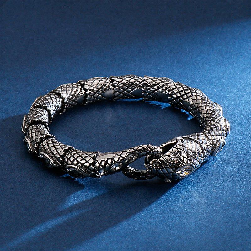 Stylish Stainless Steel Snake Bracelet for Women - Trendy Jewelry Gift for Parties, Dating & Everyday Wear