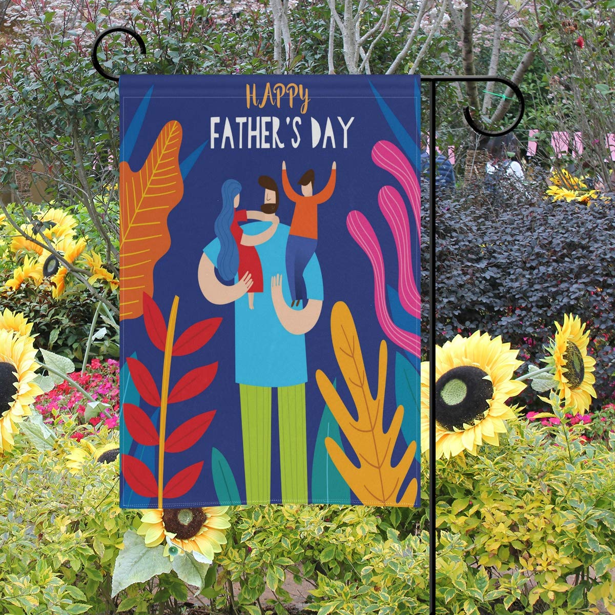 MOYYO Double Sided Garden Flag 12x18 Inch - Father's Day Outdoor Decorative Yard Flag for Patio, Lawn & Home Decor | Perfect for Holiday Parties, Welcome Signs & Seasonal Celebrations