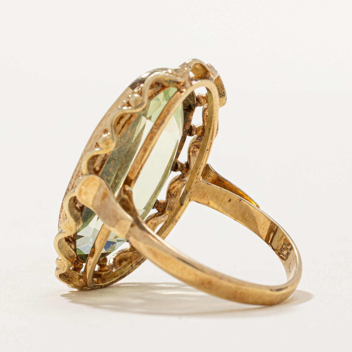 Dutch Hallmarked Synthetic Spinel Cocktail Ring - 11.50 Carat Size 5.5 | Elegant Evening Wear & Special Occasion Jewelry for Women