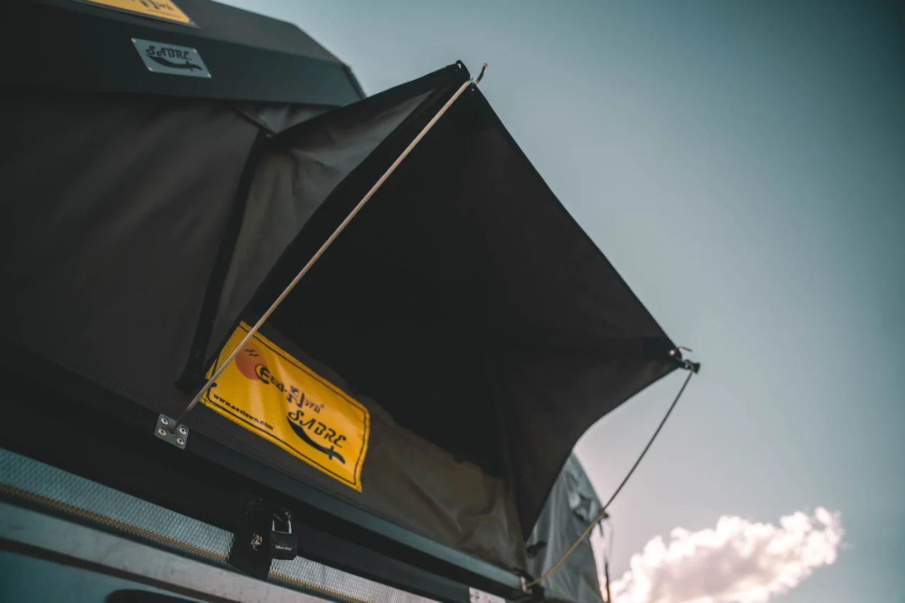 Eezi Awn Sabre Hard Shell Roof Top Tent - Lightweight & Durable Rooftop Camping Tent for SUVs & Trucks - Perfect for Off-Road Adventures & Outdoor Travel