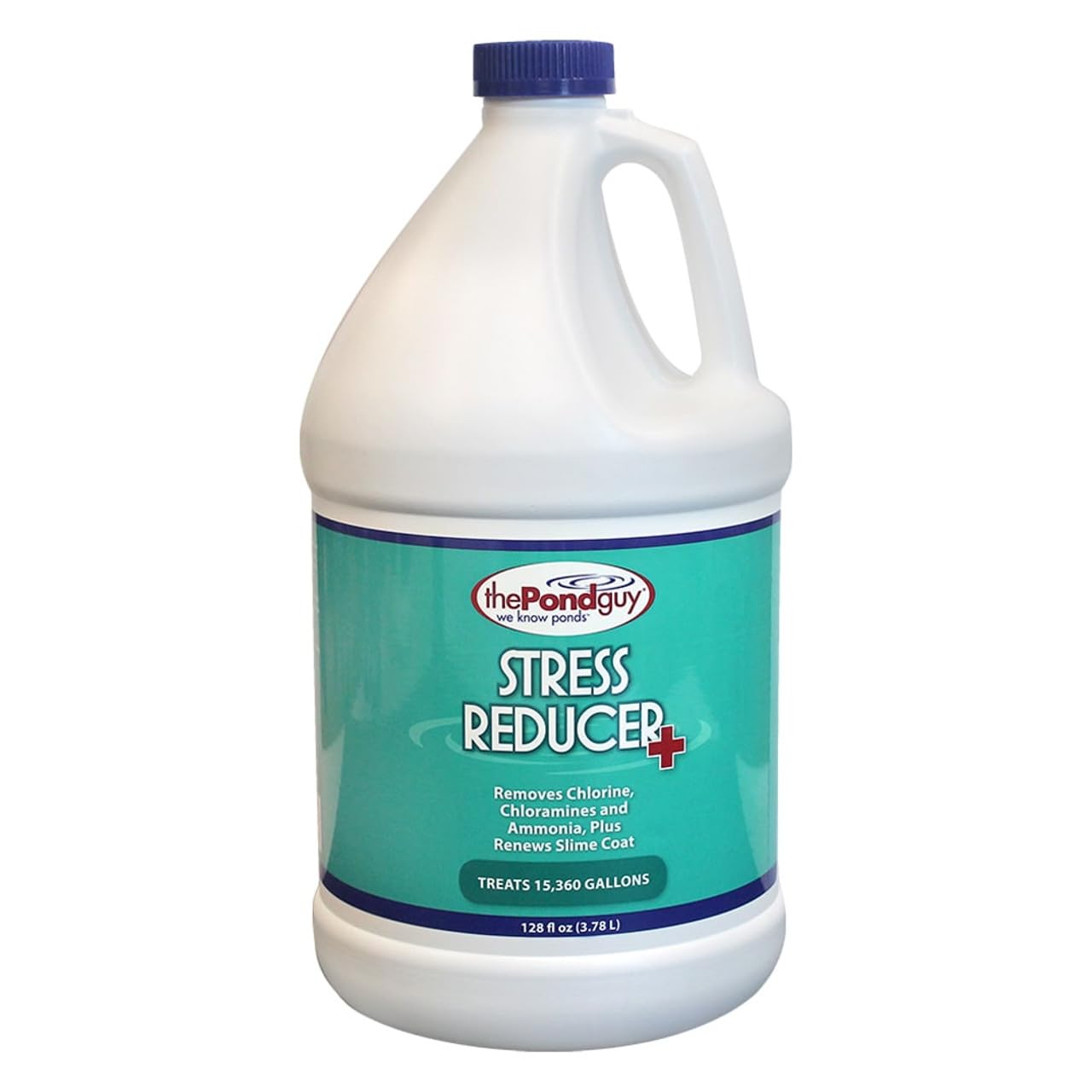 **The Pond Guy Stress Reducer Plus – Water Conditioner for Ponds & Aquariums | Removes Chlorine, Chloramine & Ammonia | Promotes Fish Health & Protects Slime Coat | Easy-to-Use Treatment (1 Gallon) – Ideal for Koi Ponds, Fish Tanks & Water Gardens**