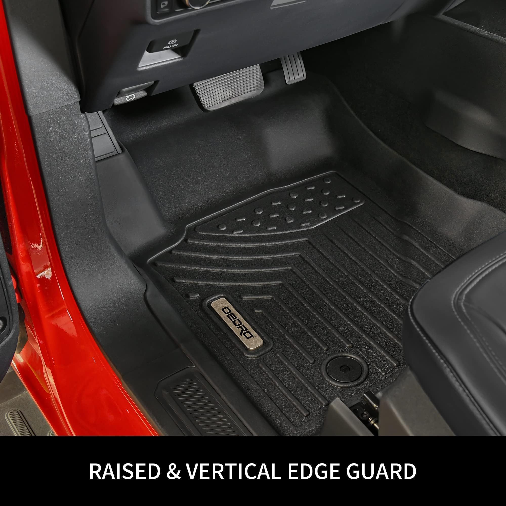 OEDRO Custom Fit All Weather Floor Mats Set for Nissan Rogue 2021-2025 (Excluding Sport & Select Models) - Black Heavy Duty Trunk Liners & Car Mats - Perfect for AWD Models - Ideal for Road Trips, Daily Commutes & All-Season Protection