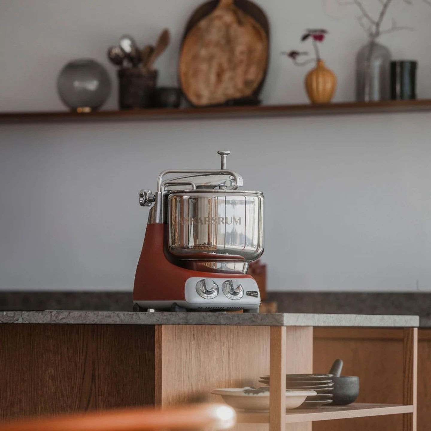 Ankarsrum AKM6230 Stand Mixer - Rustic Maroon | Professional Kitchen Mixer for Baking, Dough Kneading & Food Prep | Perfect for Home Bakers & Pastry Chefs