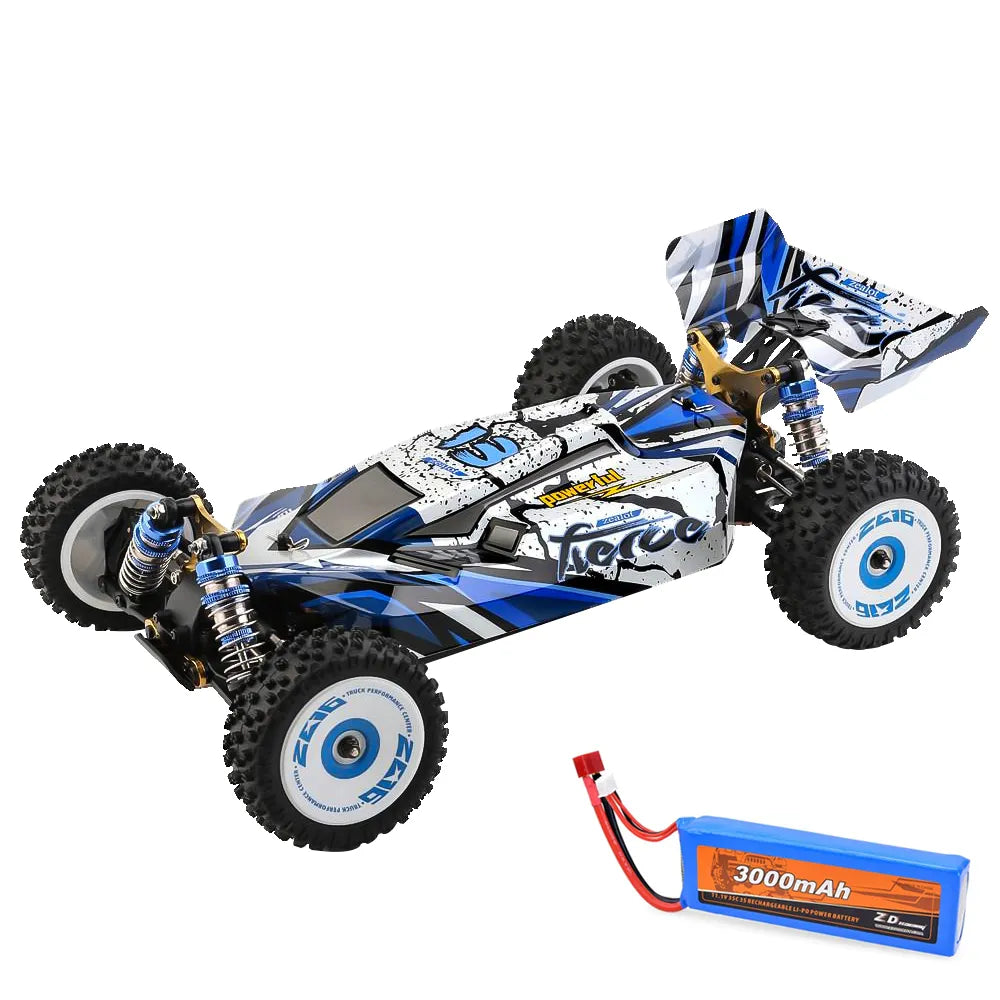 WLtoys 124017 V2 Upgraded 90km/h High-Speed Brushless RC Car with 3S 3000mAh LiPo Battery - Off-Road Racing, Backyard Bashing & Hobby Drifting for Adults & Kids