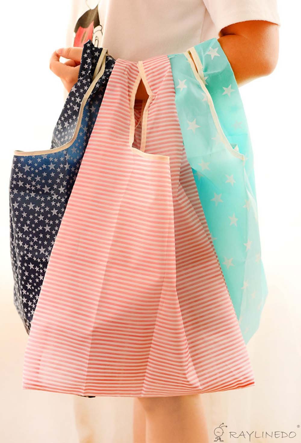 Expandable Reusable Grocery Tote Bags - 3 Pack Eco-Friendly Shopping Bags for Groceries, Travel & Daily Use | Foldable, Durable & Convenient