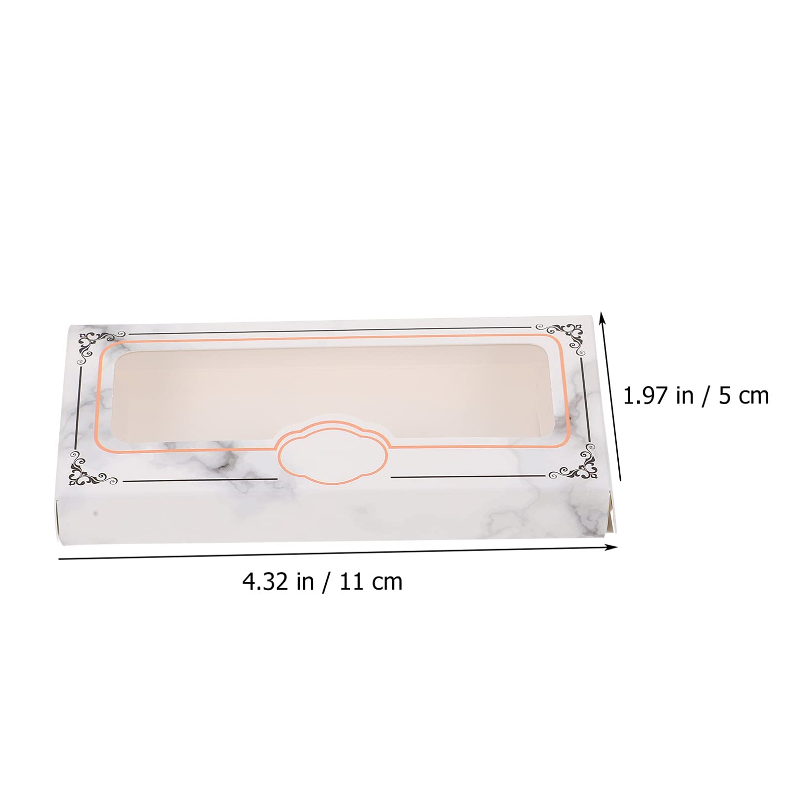 EXCLUZO 60pcs Empty False Eyelash Storage Box - Marble Pattern Paper Cardboard Case with Clear Window | Eyelash Packaging & Holder for Salon, Makeup Artists, and Personal Use
