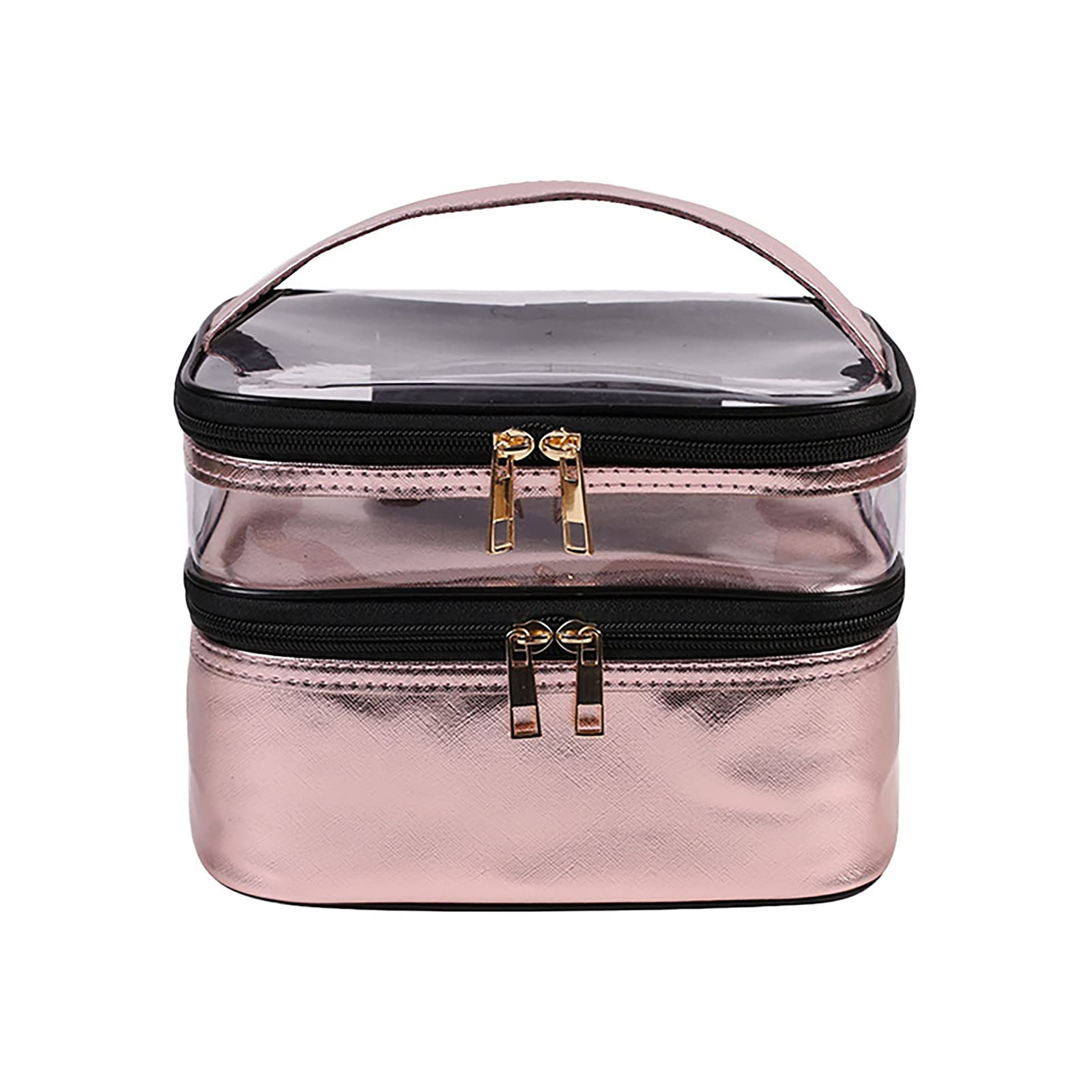 Jiusike Large Makeup Bag for Women - Soft Travel Toiletry Organizer with Zipper - 240g Lightweight Cosmetic Case - Perfect for Vacation, Gym & Daily Essentials (Grey, One Size)