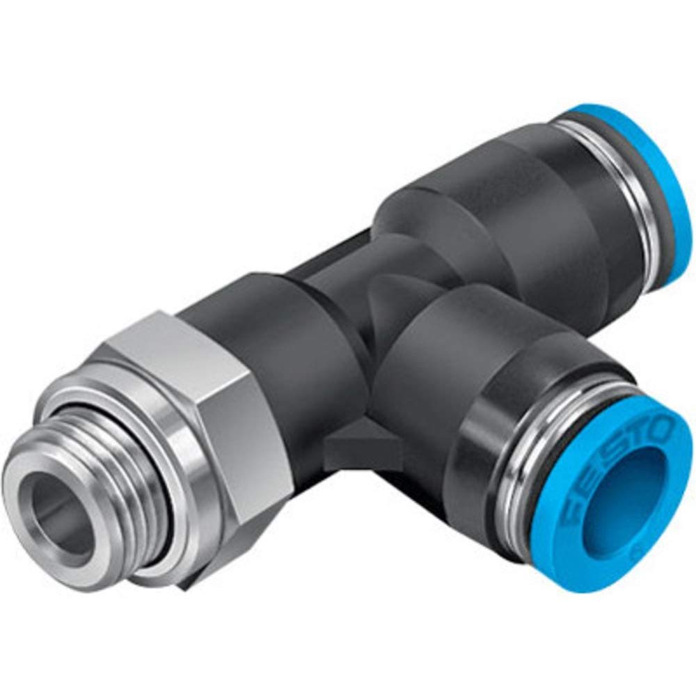 High-Quality Push-In T Fitting QSTL-G1/8-8 - 10 Pack for Pneumatic Systems & Air Compressor Connections
