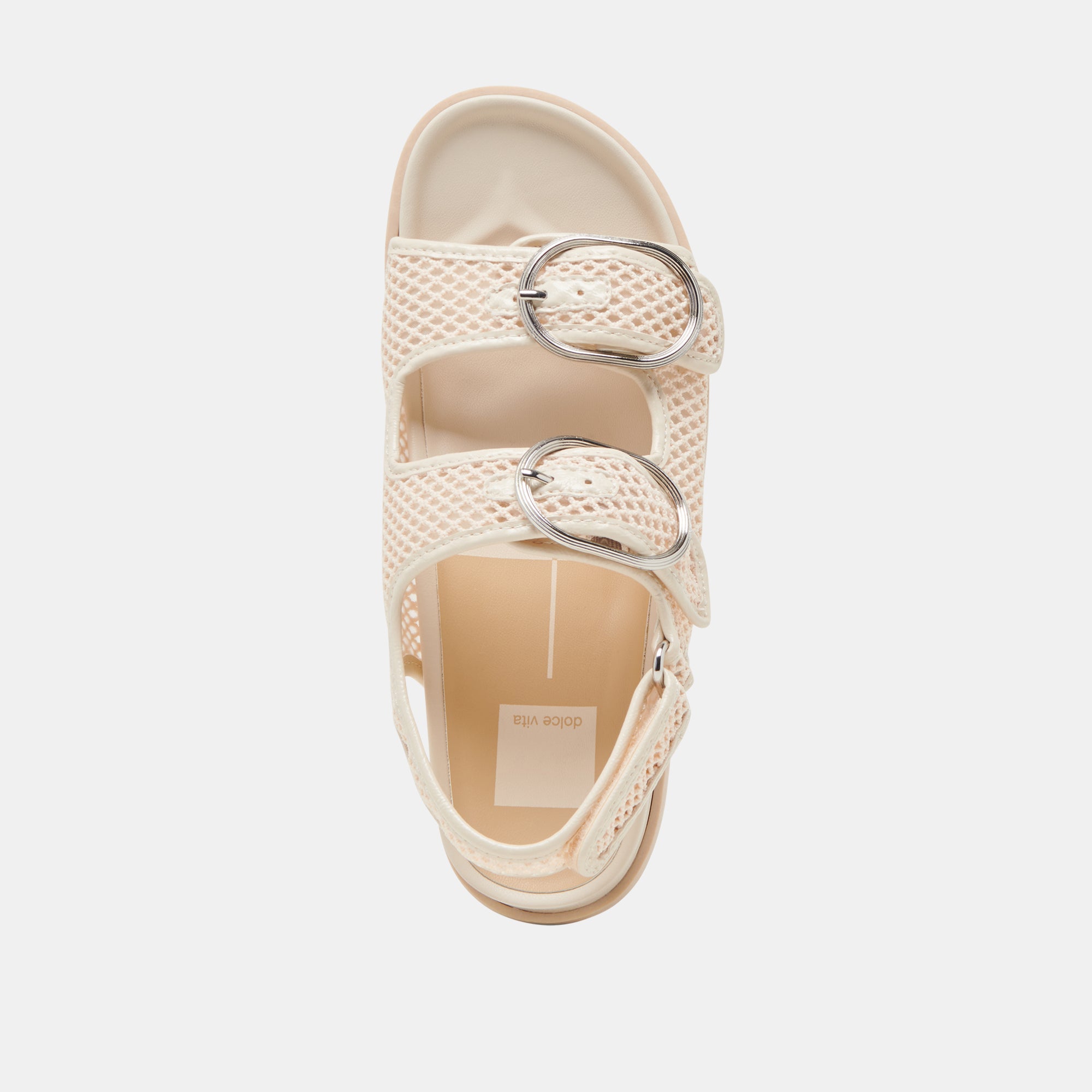 STARLA Women's Woven Mesh Sandals in Cream - Comfortable Breathable Summer Slides for Beach, Pool & Casual Outings