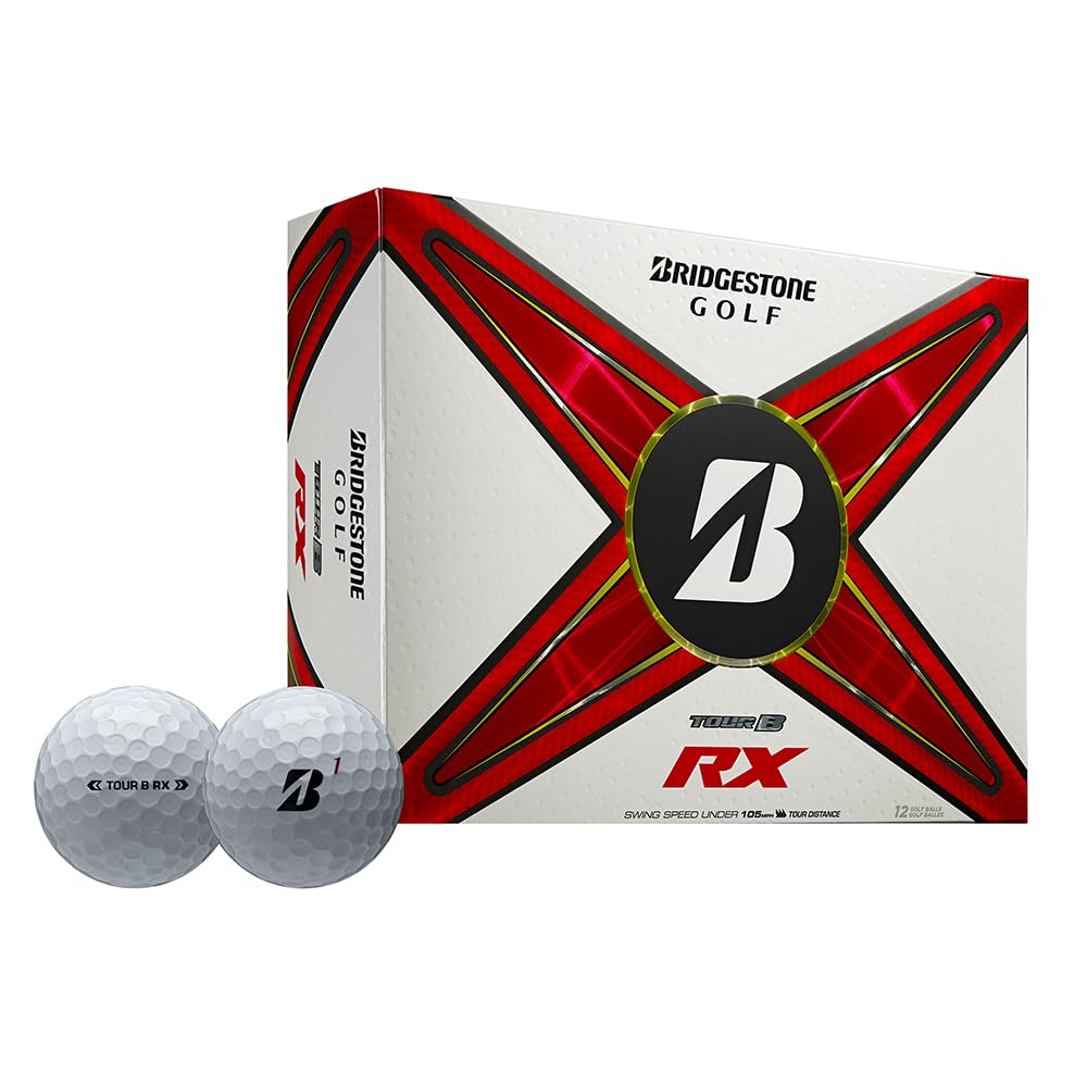 Bridgestone Tour B RX Golf Balls - Premium Performance Golf Balls for Distance & Accuracy | Perfect for Tour-Level Players & Low Handicappers | Ideal for Competitive Play & Practice Sessions