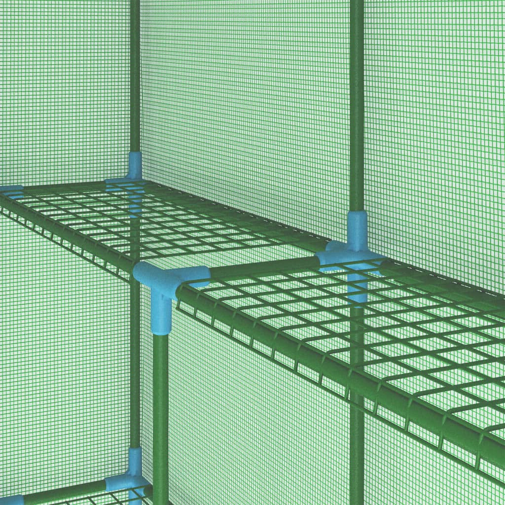 Walk-in Greenhouse for Plants & Vegetables - Indoor/Outdoor Gardening Hot House with Steel Shelves (56.3
