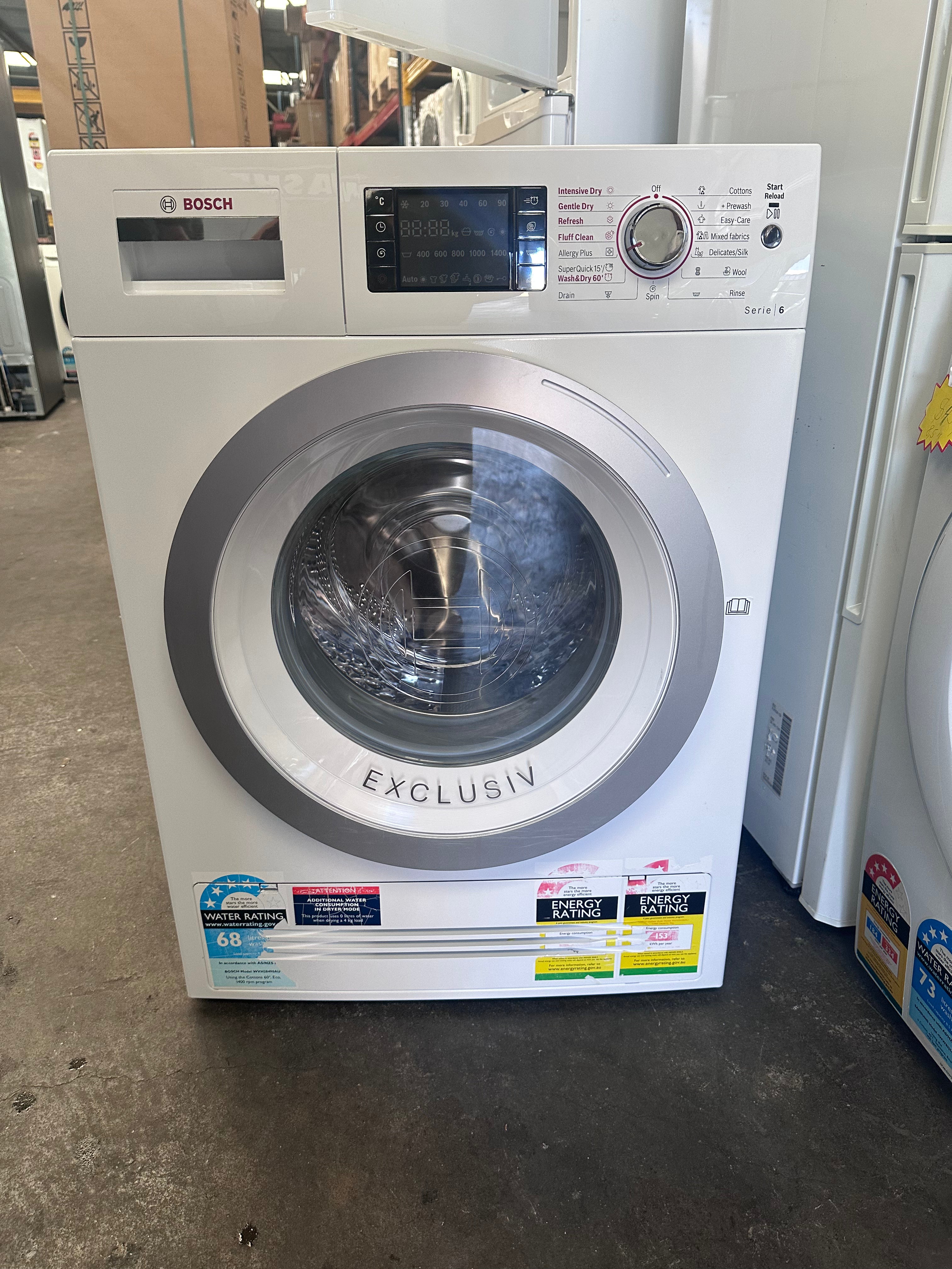 Refurbished Bosch 8kg/4kg Washer Dryer Combo - Energy Efficient Laundry Solution for Apartments & Small Homes | Perfect for Space-Saving & Convenient Washing/Drying