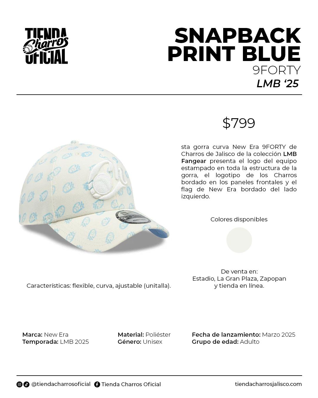LMB 25 Print Blue Snapback Hat - Adjustable 9FORTY Baseball Cap for Men & Women - Perfect for Sports, Casual Wear & Outdoor Activities