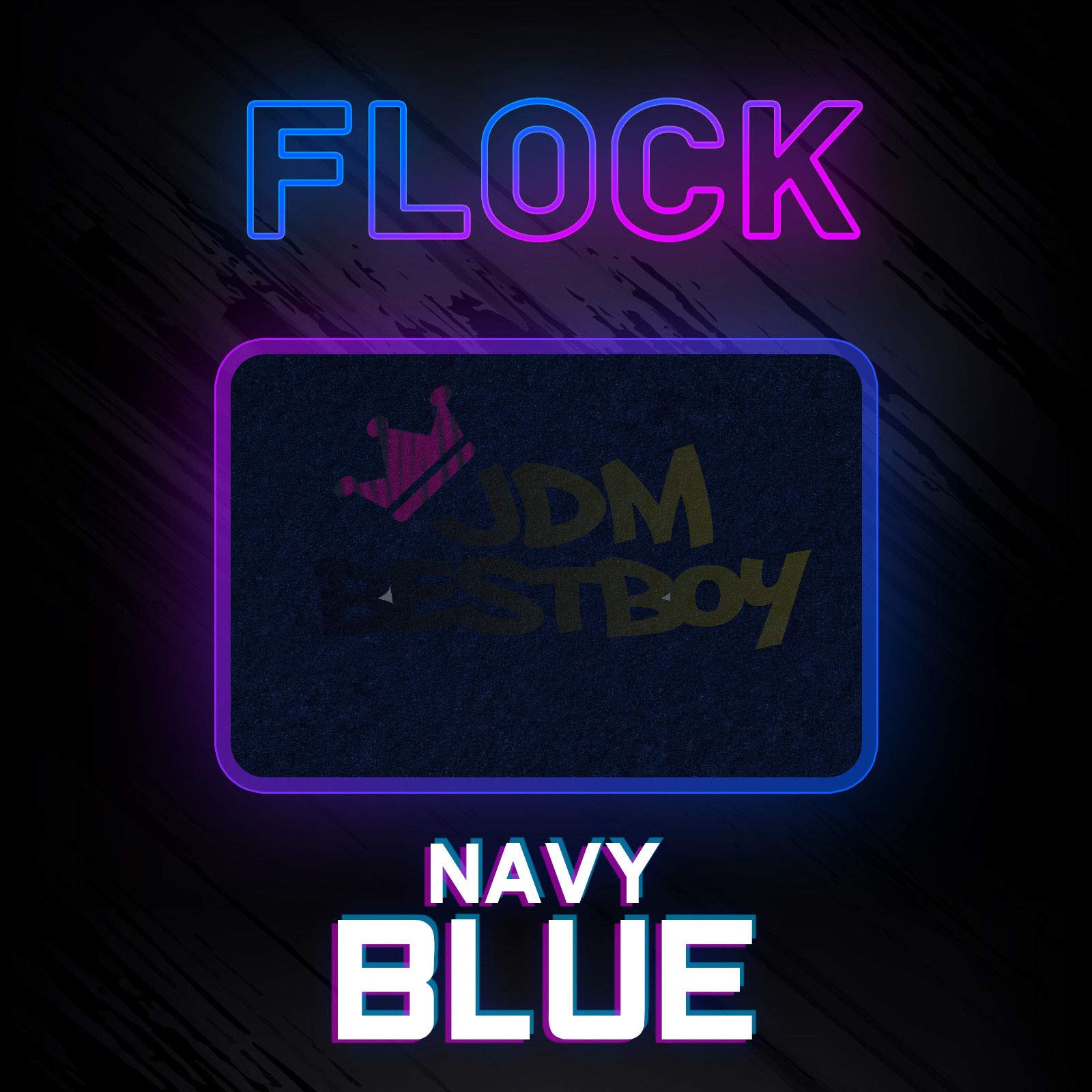 Premium Navy Blue Flock Heat Transfer Vinyl (HTV) Sheet for T-Shirts - 20