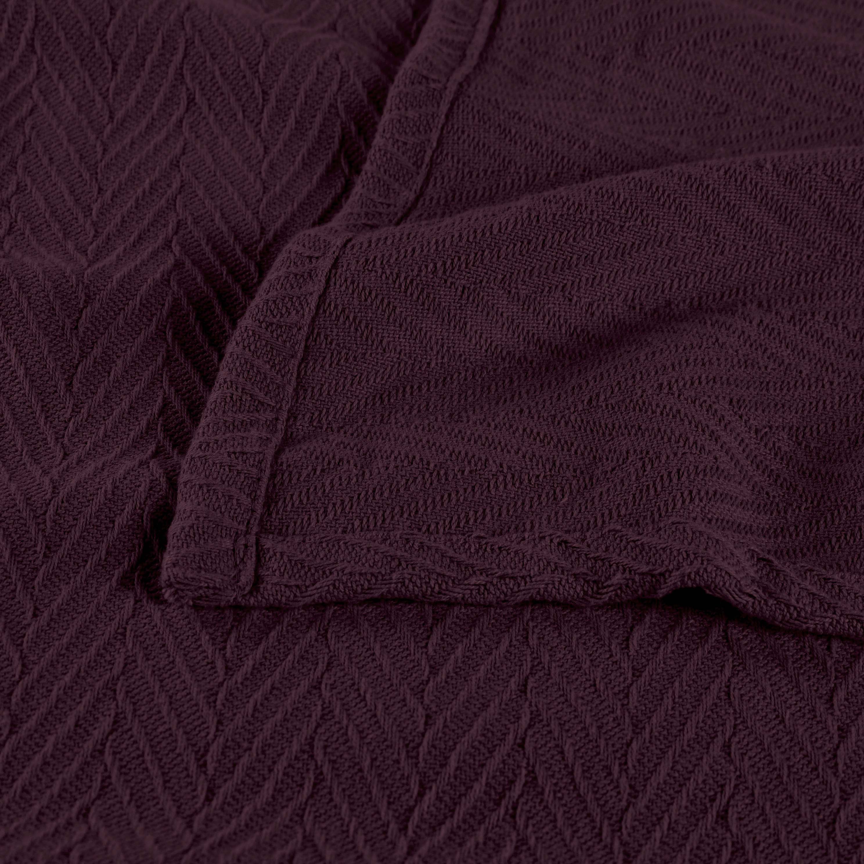 Soft All-Season Chevron Cotton Bed Blanket & Sofa Throw - Cozy Home Decor for Living Room, Bedroom, and Travel