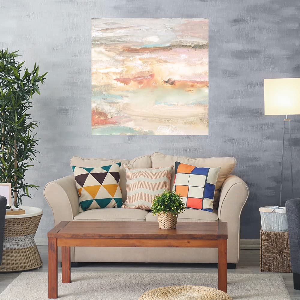 September Wind Fine Art Canvas Wall Decor by Artist Nan - 22x22 Inch Ready to Hang Painting for Living Room, Bedroom, Office - Modern Abstract Artwork for Home & Commercial Spaces