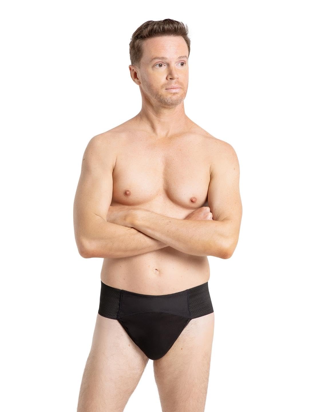 Capezio Men's Quilted Cotton Dance Belt - Breathable Thong for Ballet, Modern & Jazz Performances - Professional Comfort for Dancers & Performers