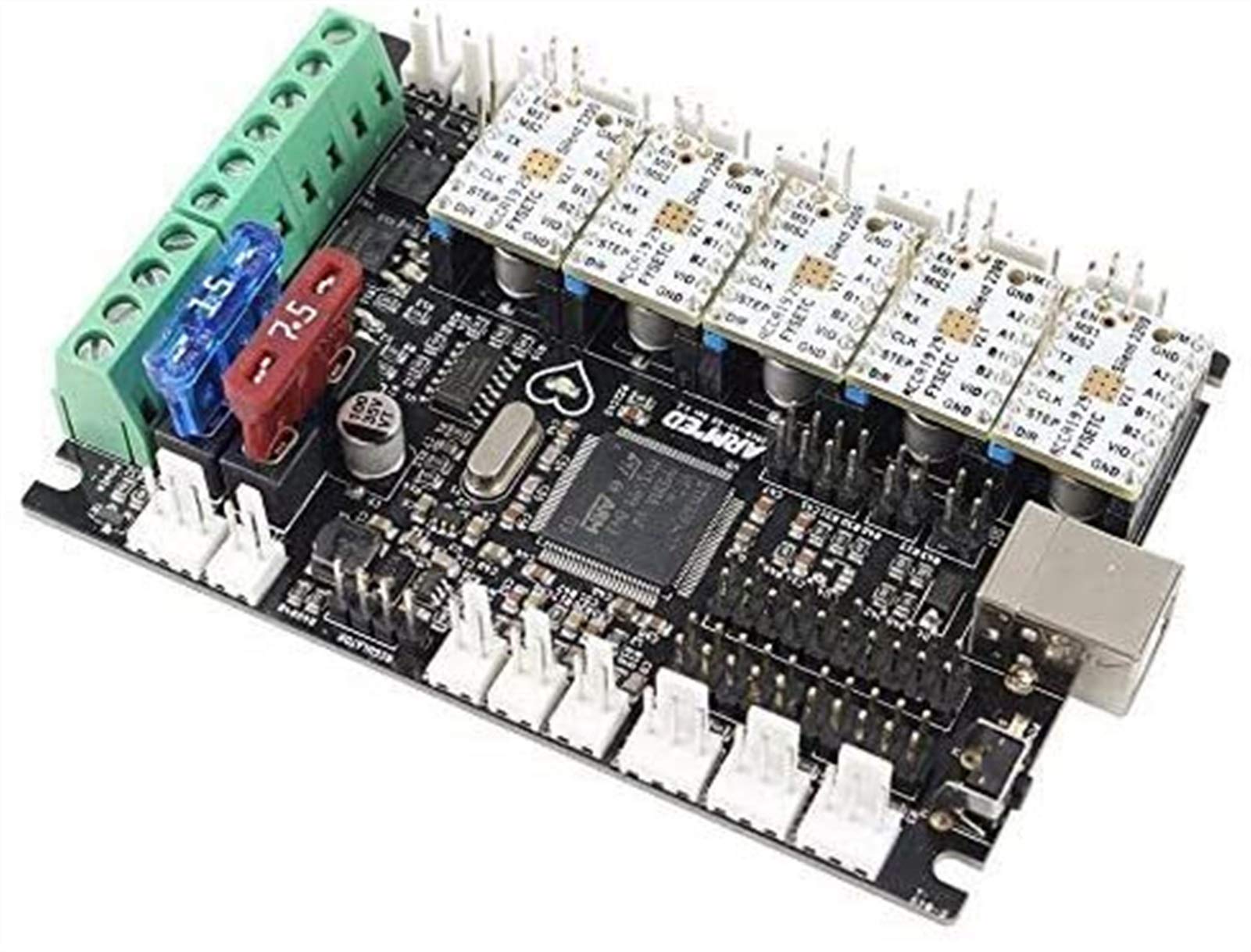 STM32 3D Printer Motherboard with TMC2209 Stepper Drivers - Marlin 2.0 Firmware for Prusa i3 MK3/S MK3S+ Upgrade | High-Precision Printing for DIY 3D Printers & Maker Projects