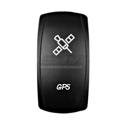 Universal 12V Laser Rocker Switch with GPS - On/Off Toggle for Cars, Boats & RVs - Durable White Power Switch for Marine, Automotive & Off-Road Vehicles