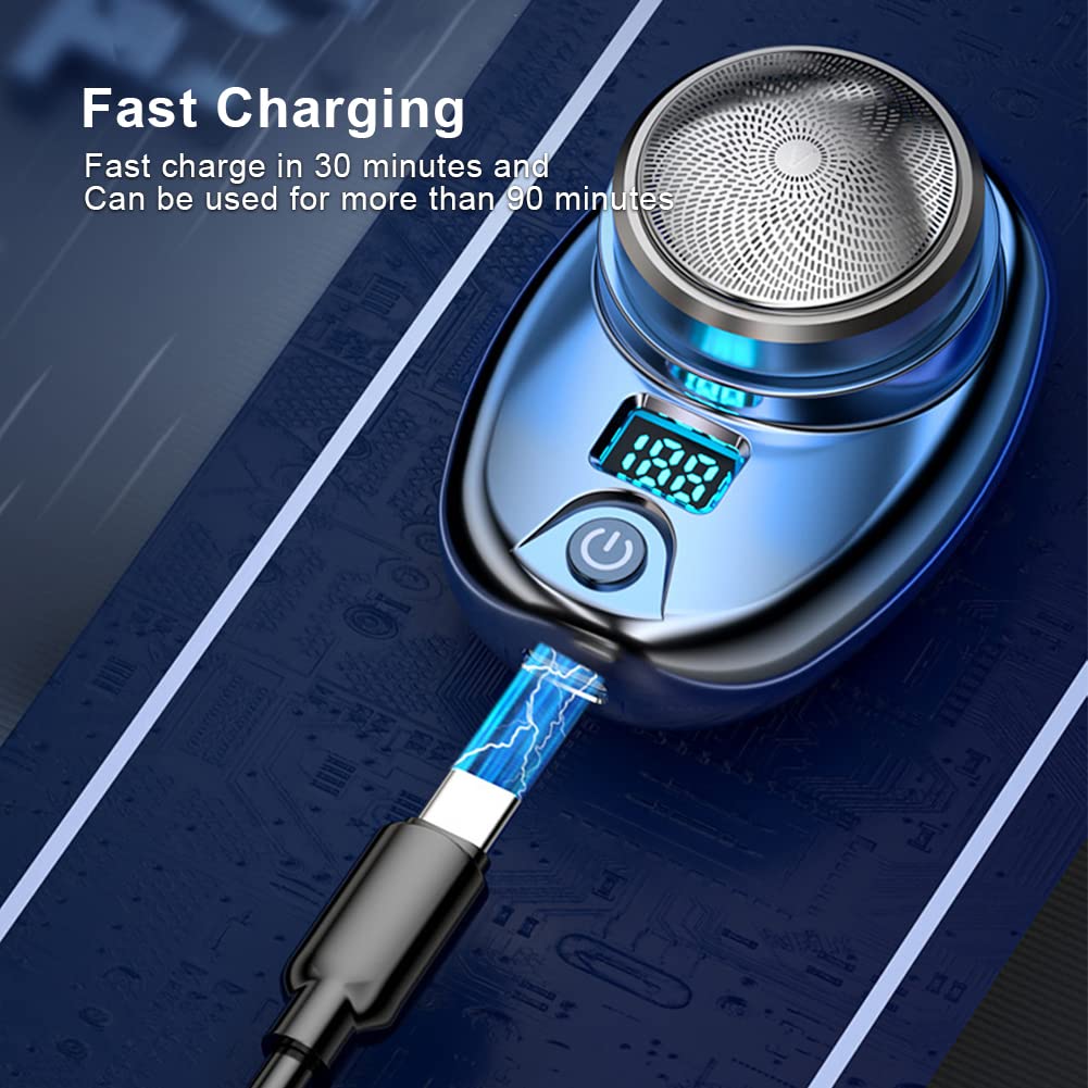 Upgraded Mini Electric Razor for Men - Portable USB Rechargeable Waterproof Shaver with One-Button Operation | Perfect for Travel, Gym & Daily Grooming