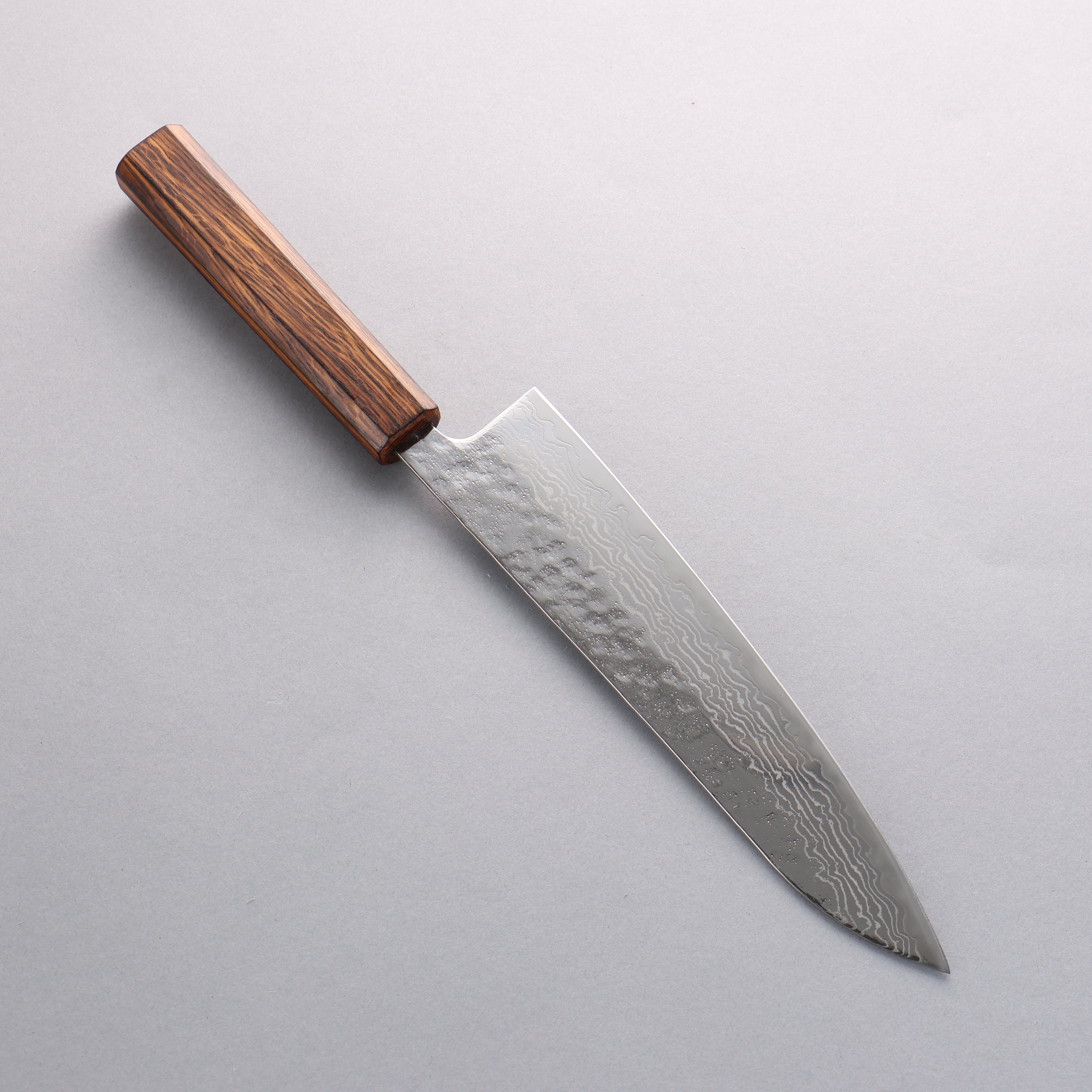 Premium 210mm Gyuto Chef Knife - 440C Stainless Steel Hammered Damascus Blade with Oak Handle - Perfect for Sushi, Meat Slicing & Professional Kitchen Use