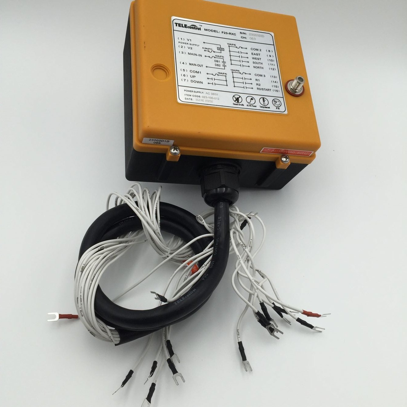 Industrial Wireless Remote Control for Hoist Crane - F23-A++ Push Button Switch with 2 Transmitters & 1 Receiver (220V/380V AC Optional) - Perfect for Construction Sites, Warehouses, and Heavy Lifting Operations