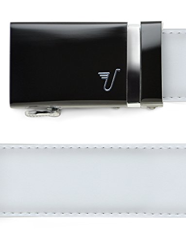 Black Buckle & White Leather