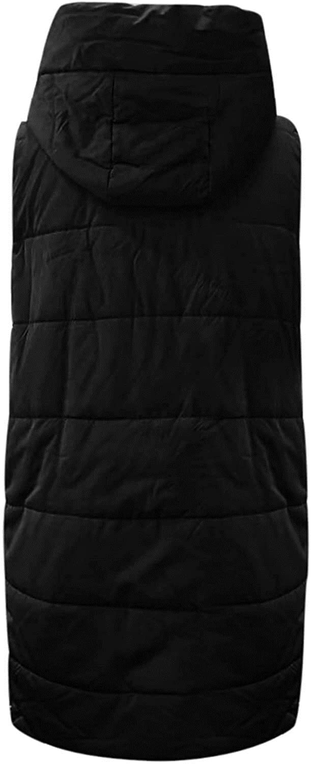 Women's Long Down Jacket Sleeveless Hooded Vest - Winter Warm Puffer Waistcoat for Outdoor Activities, Hiking & Cold Weather Fashion