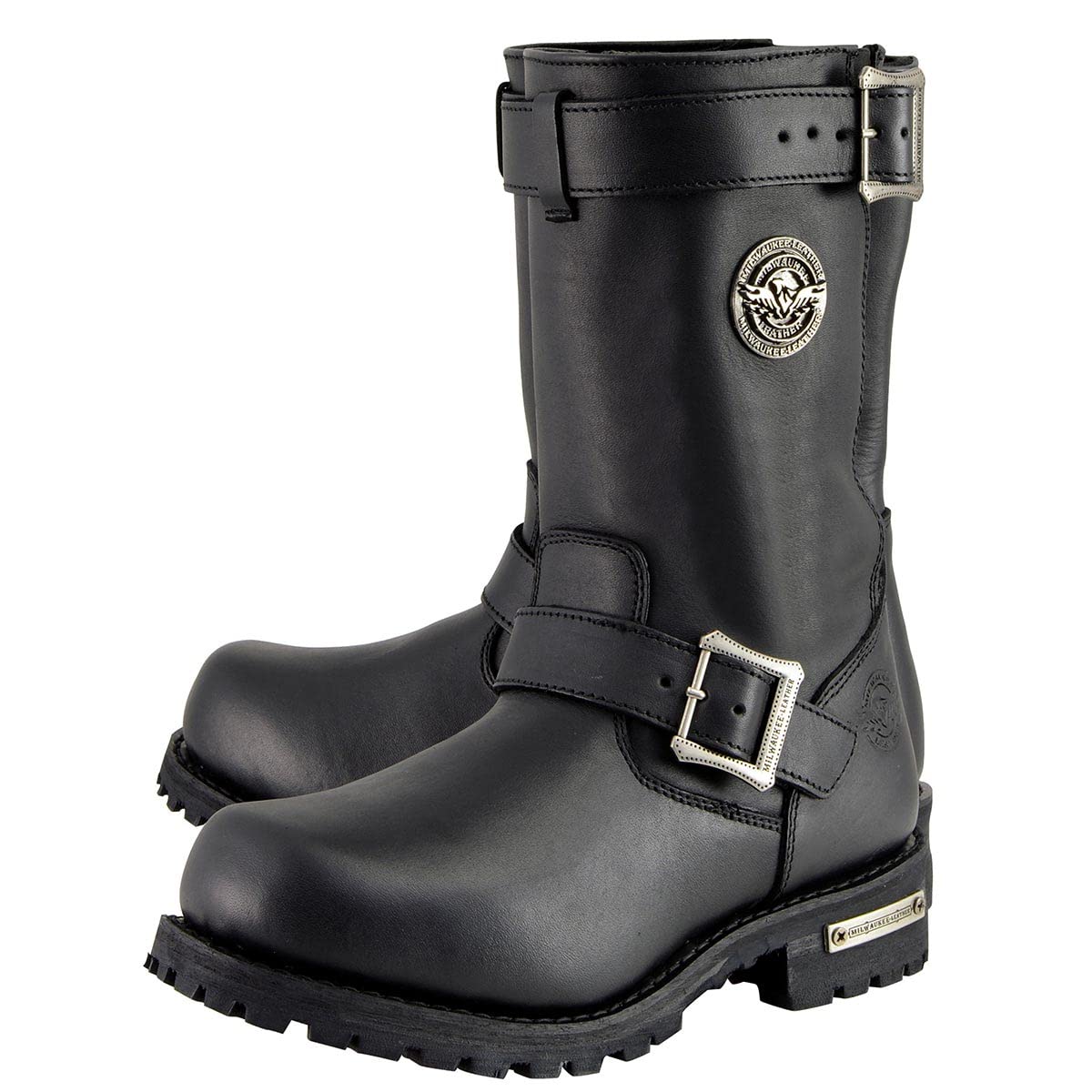 Milwaukee Premium Leather Engineer Motorcycle Boots for Men - Classic Riding Boots Collection - Durable & Comfortable for Long Rides & Cruising