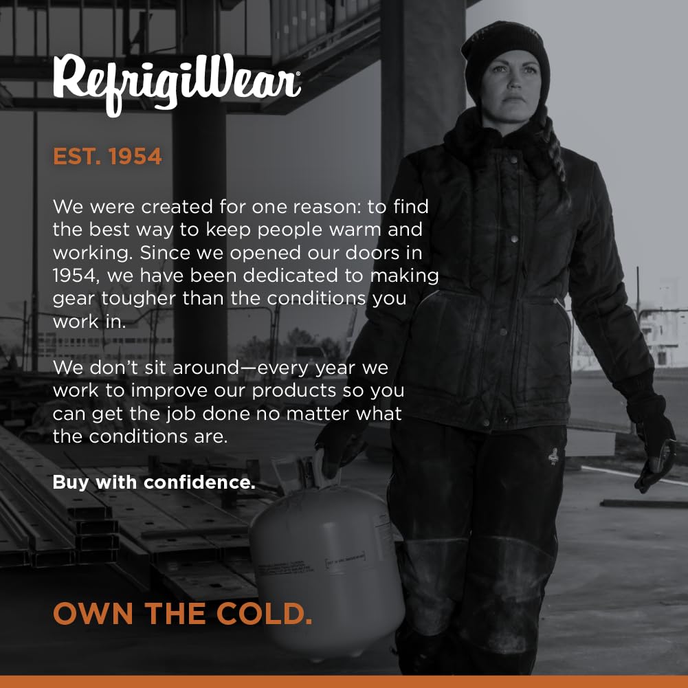 RefrigiWear Women’s Heavy Duty Insulated Zippered Winter Coat for Extreme Cold -50°F (-46°C), Navy Blue (Size) – Perfect for Outdoor Work, Ice Fishing & Winter Sports
