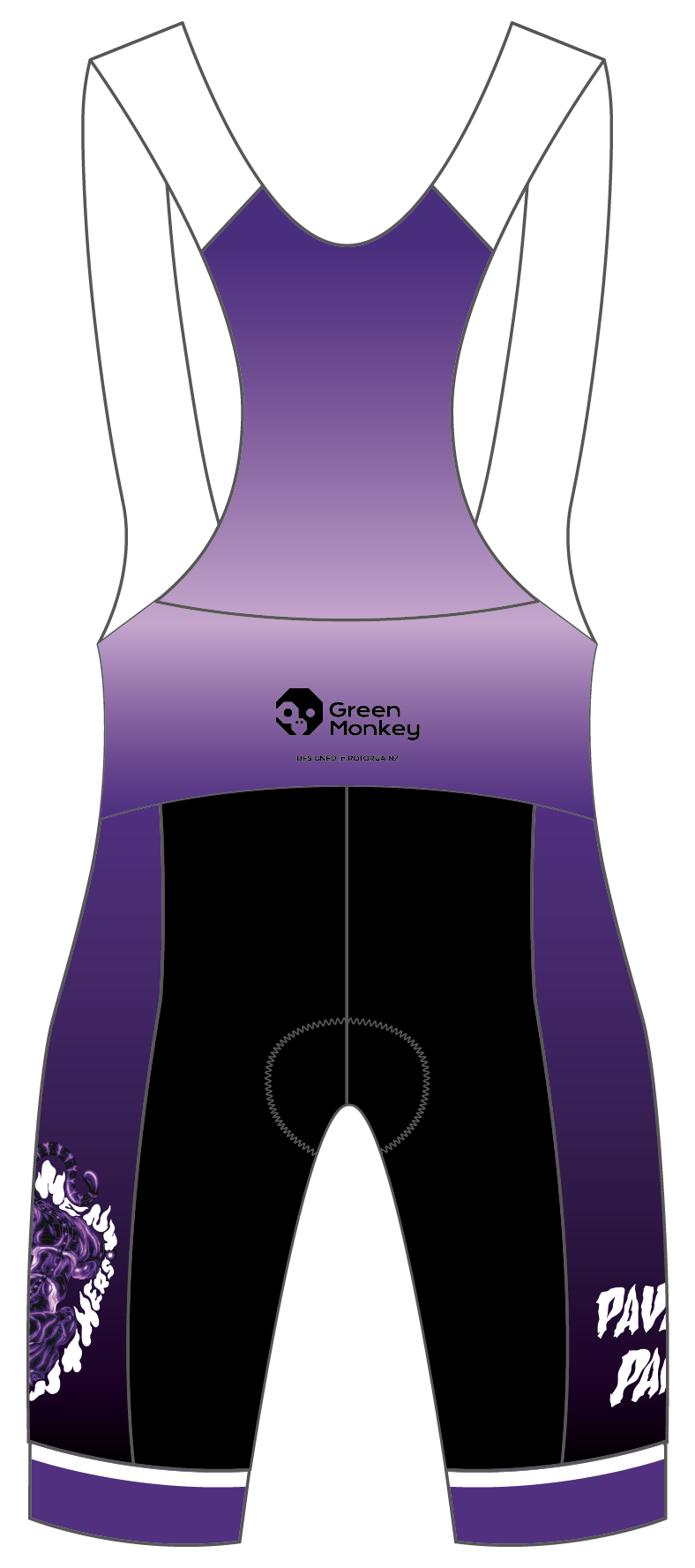 PAVEMENT PANTHERS BIB SHORTS (B03) - Cycling Shorts for Men & Women - Comfortable Bike Riding Shorts with Padding - Perfect for Road Biking, Mountain Biking & Indoor Cycling