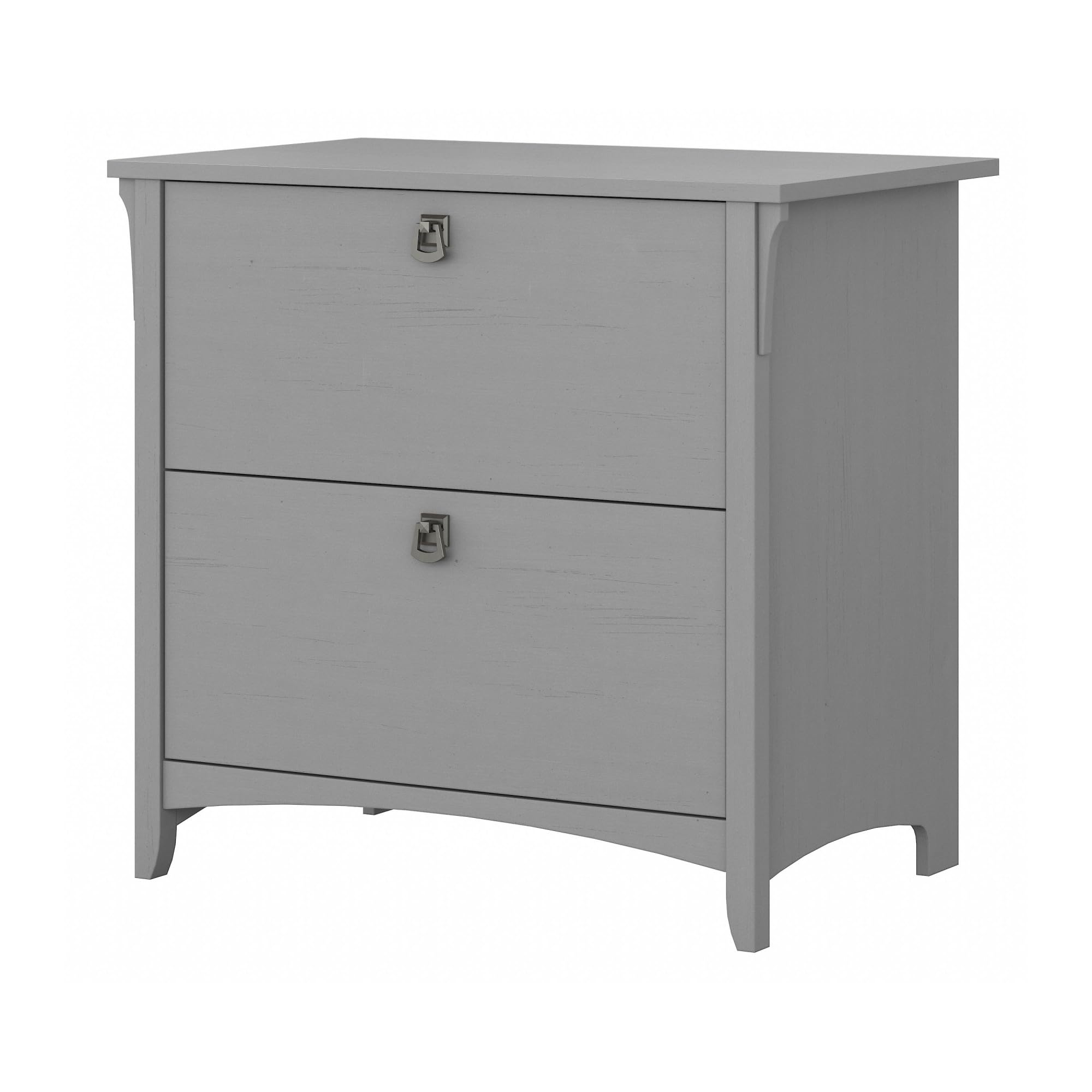 Bush Furniture Salinas 2-Drawer Lateral File Cabinet in Cape Cod Gray - Home Office Storage Solution with File Organizer for Workspace - Perfect for Office, Study Room & Home Organization
