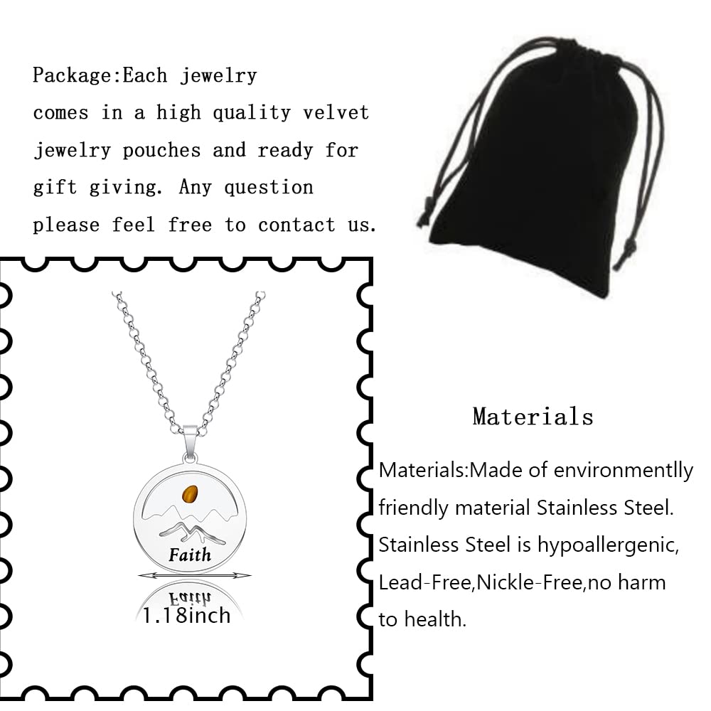 Mustard Seed Christian Jewelry - Inspirational Religious Gift for Women & Men, Keychain with Bible Verse - Perfect for Daily Wear, Church, Baptism & Faith-Based Occasions