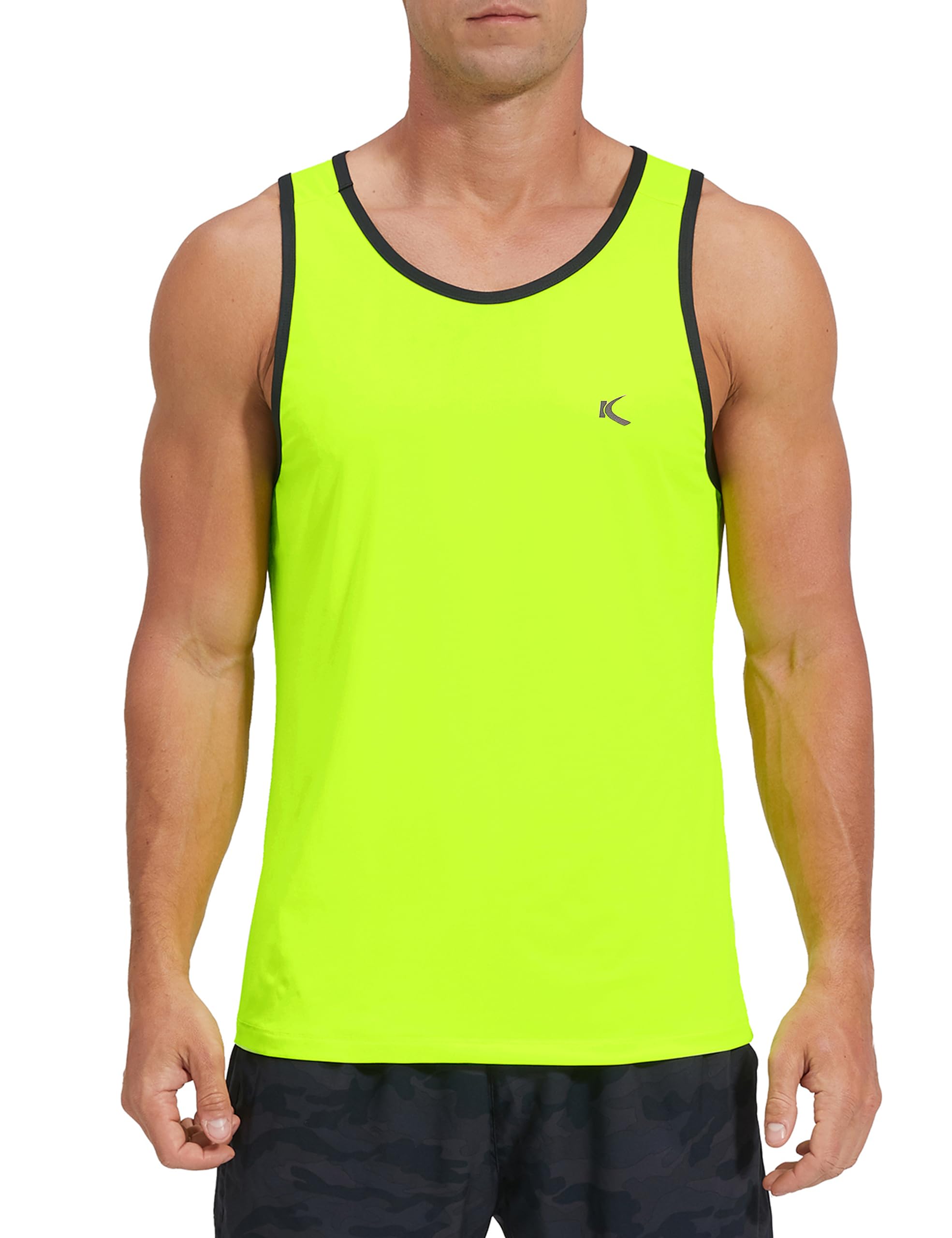 KPSUN Men's Quick Dry Sports Tank Tops - Athletic Gym & Bodybuilding Sleeveless Shirts for Running, Workout & Beach - Moisture Wicking Performance Shirt for Summer Outdoor Activities