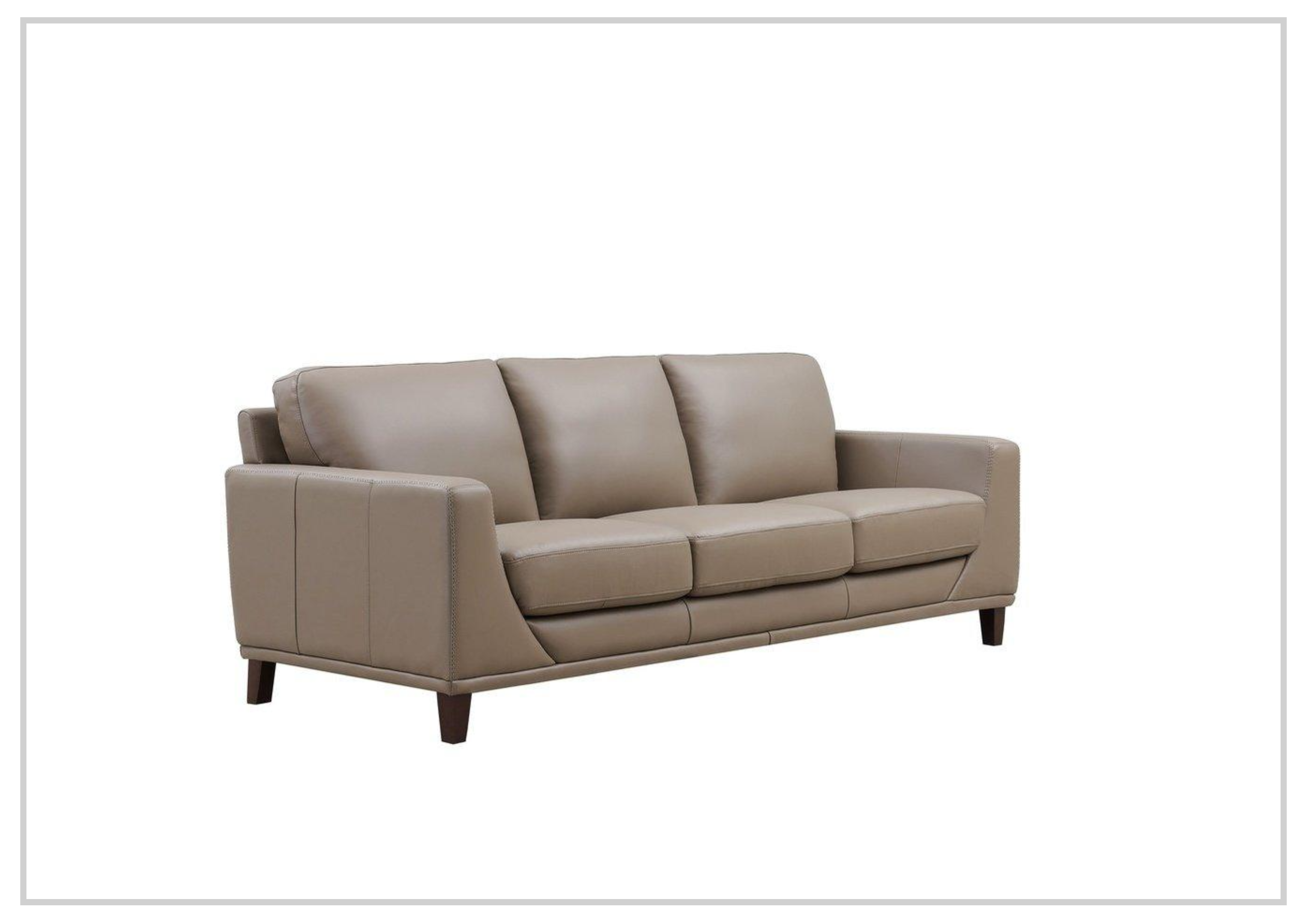 Hydeline Soma 3-Seater Sofa - Genuine Top Grain Brown Leather Couch for Living Room, Lounge & Office - Comfortable Modern Furniture for Home Decor