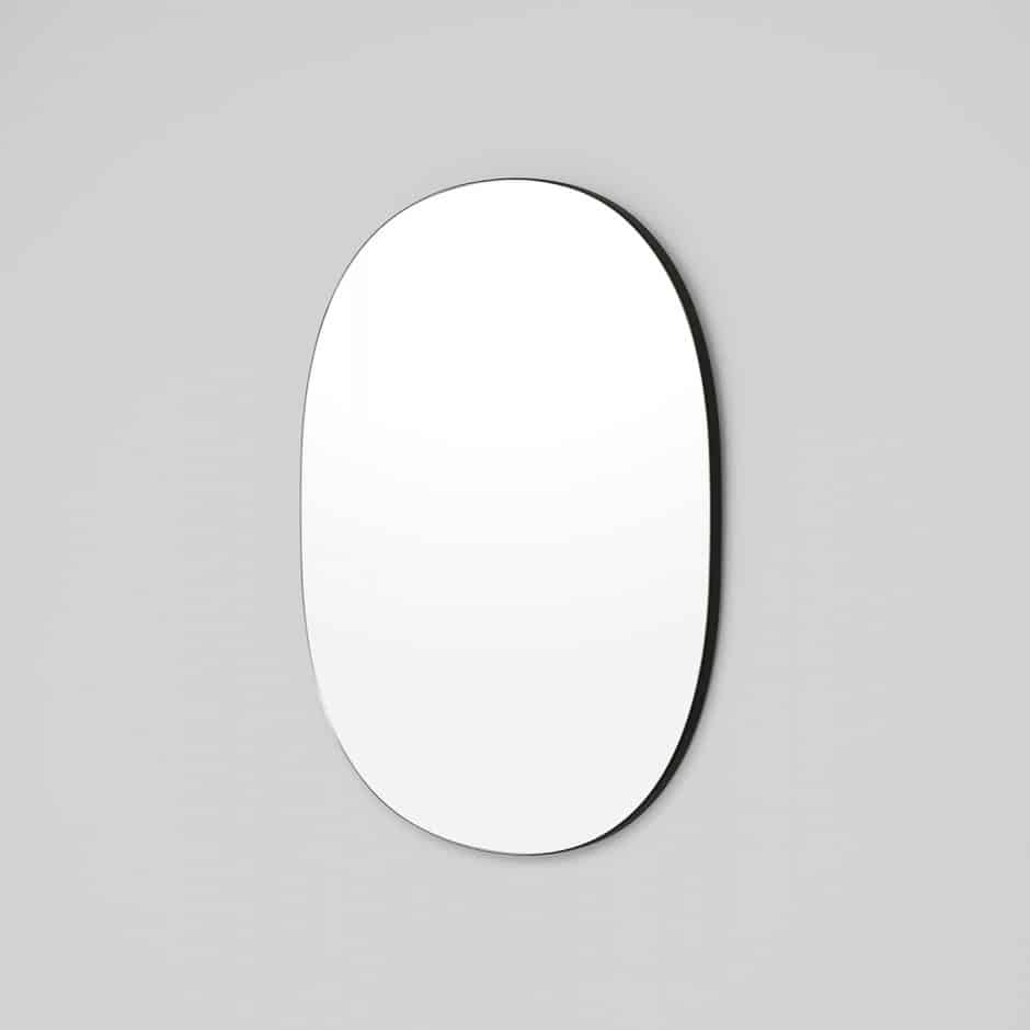 MIDDLE OF NOWHERE Miller Oval Mirror - Black Wall Mirror 60x75cm (24x30 Inches) - Elegant Home Decor for Living Room, Bedroom & Entryway