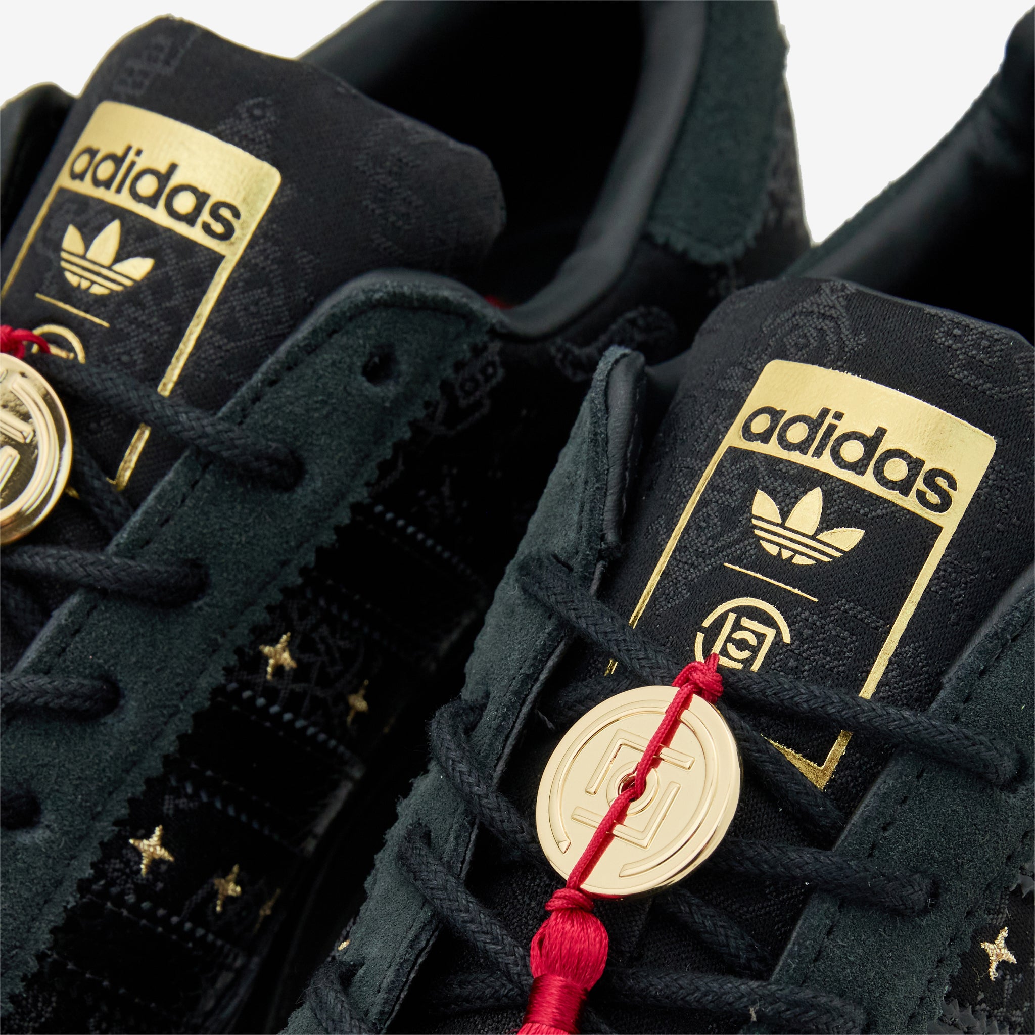CLOT by Edison Chen x LNY Superstar Core Black Carbon Gold Metallic Sneakers - Limited Edition Streetwear Shoes for Men | Perfect for Urban Fashion & Lunar New Year Celebrations