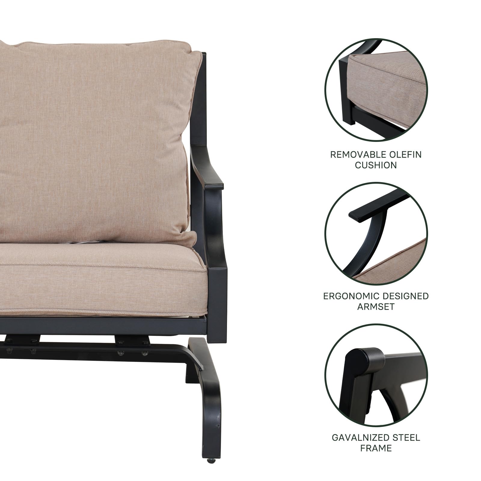 2-Piece Outdoor Patio Chair Set with Thick Peacock Cushions - Garden, Poolside & Lawn Furniture for Backyard Relaxation - Perfect for Lounging, Sunbathing & Outdoor Entertaining