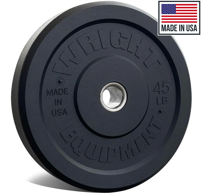 Premium Wright AMP Bumper Plates - Made in USA - Durable Olympic Weight Plates for CrossFit, Powerlifting & Home Gym Workouts