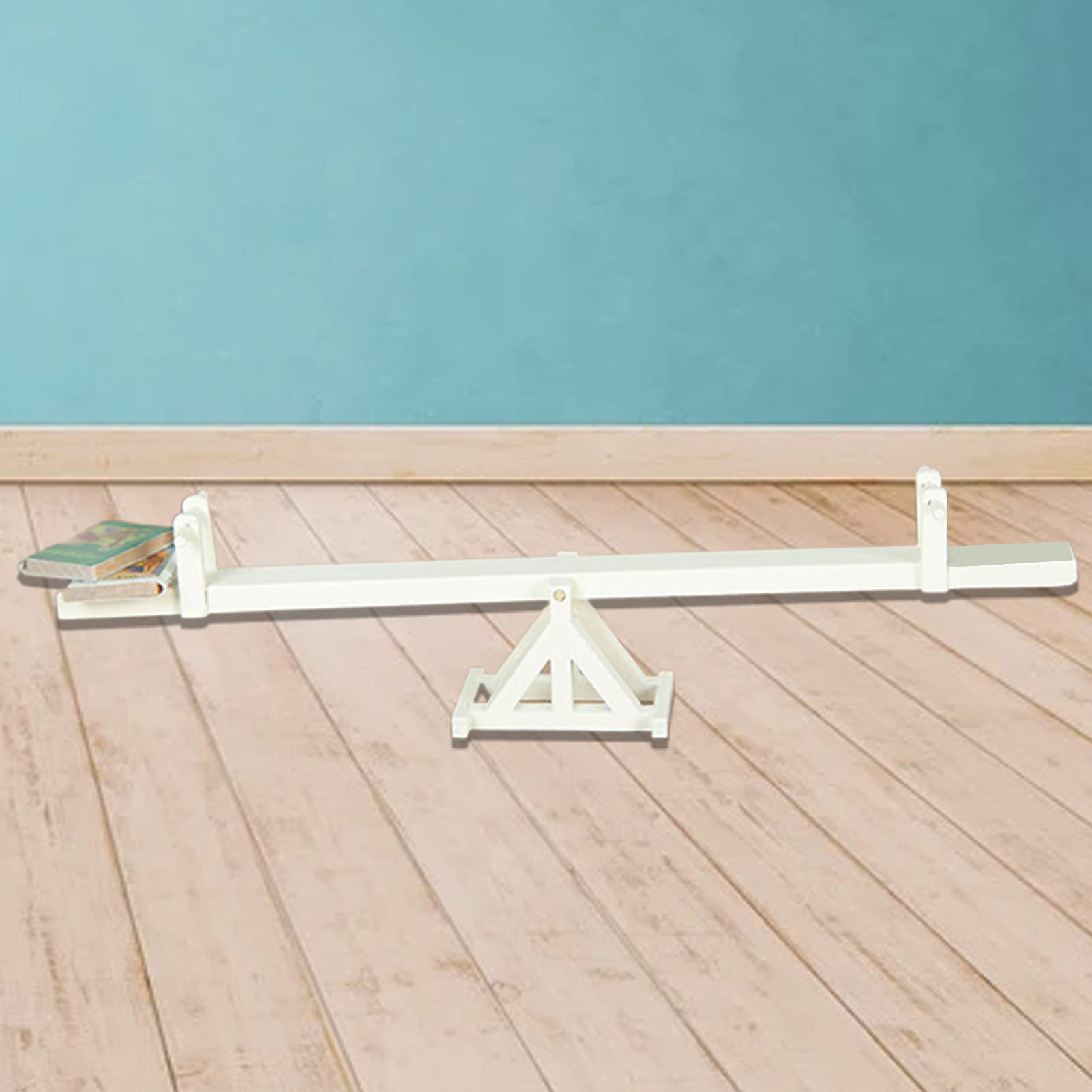3D Wood Dollhouse Miniature Seesaw for Micro Landscapes & Gardening Decor
