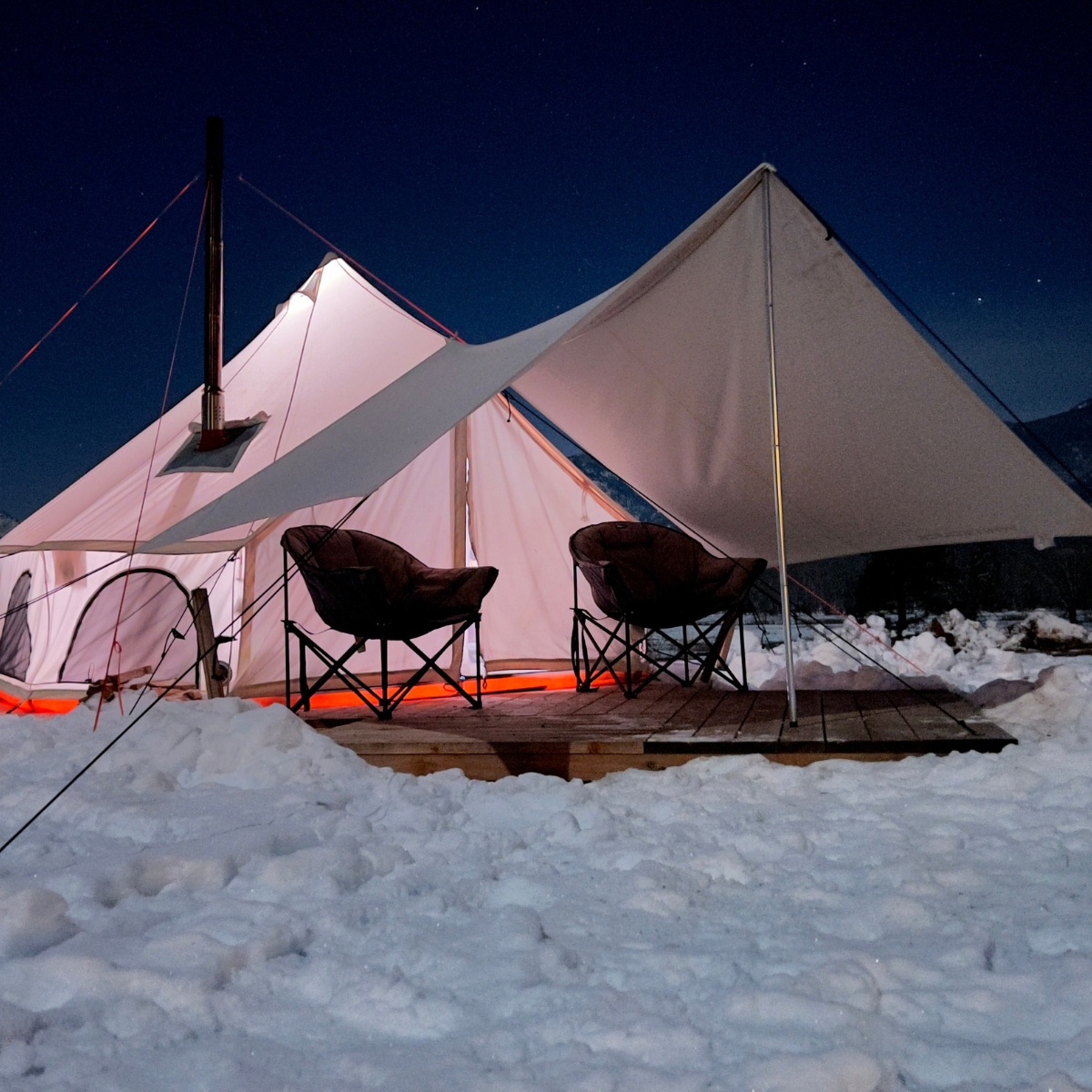 16.5' Avalon Bell Tent - Waterproof Canvas Camping Tent for Outdoor Adventures, Family Camping, Glamping & Festivals