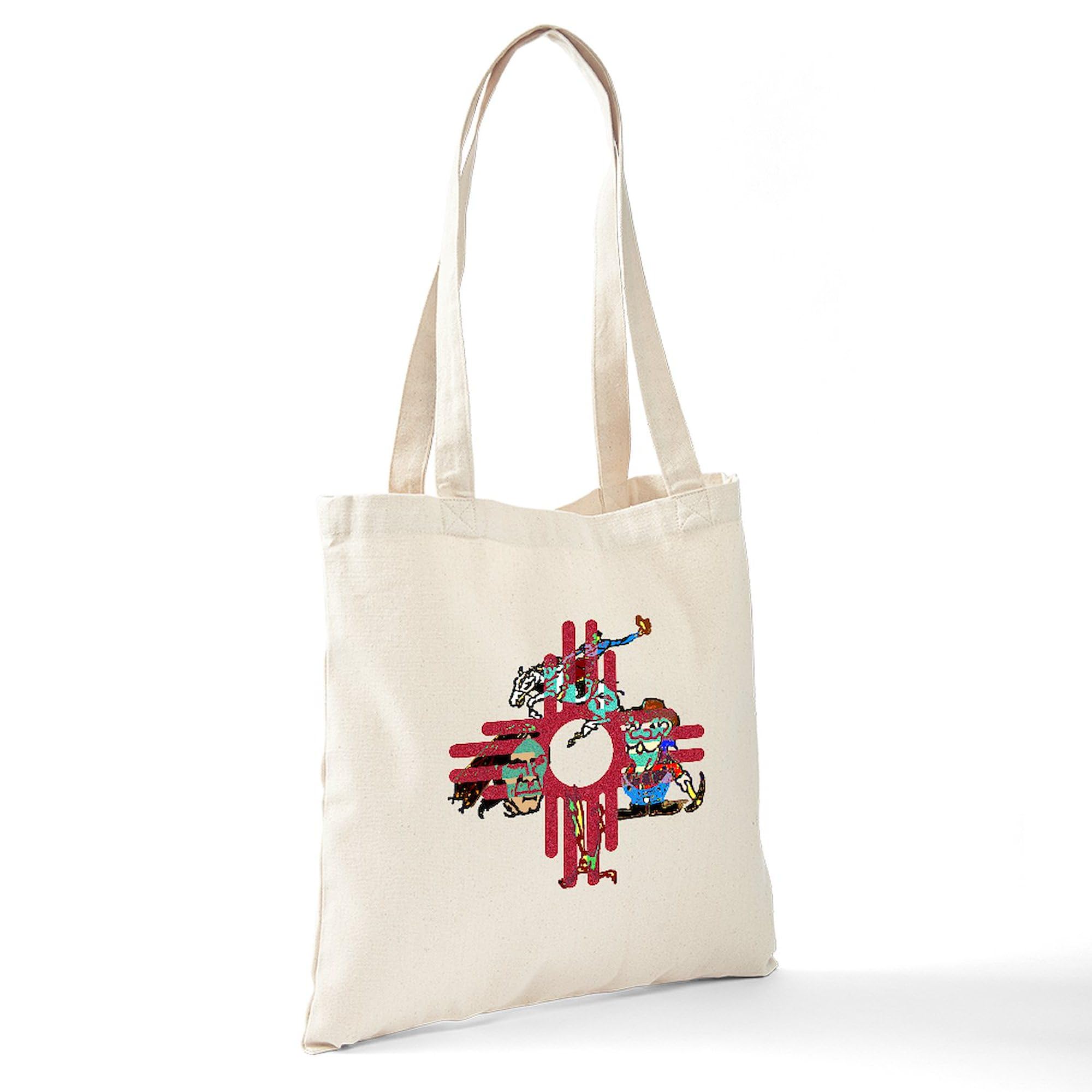 New Mexico Tote Bag - Natural Canvas Reusable Shopping Bag for Groceries, Beach & Travel | Eco-Friendly Cotton Carryall